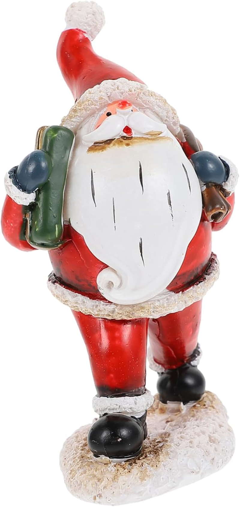 KOMBIUDA Santa Claus Ornaments Resin Christmas Decoration Desktop Adornment Creative Santa Claus Decor Xmas Presents for Home and Party