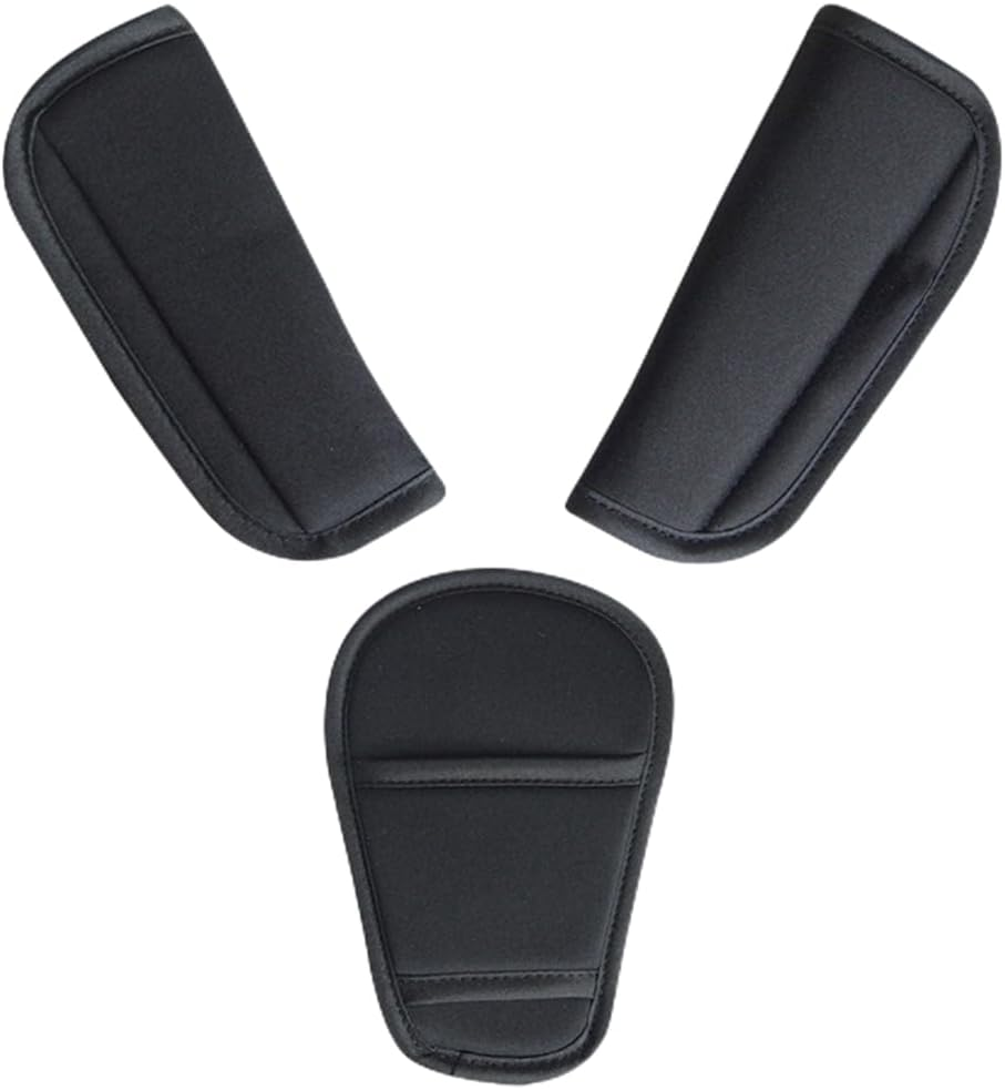 Seat Belt Pads for Baby Car Seats and Child Seats - Set of 3 in Grey, Fastening with Velcro Fastening, Dimensions 13 X 6 Cm, for Extra Comfort and Protection image number 2