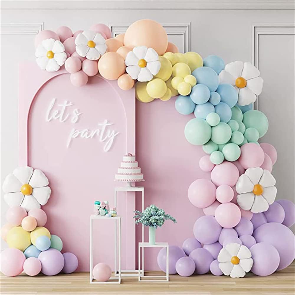 LDFWAYAU 159Pcs Rainbow Balloon Arch Garland Kit - Pink Yellow Blue Purple Green Balloons Flower Balloons with Balloon Accessories for Baby Shower Wedding Birthday Girl Party Decorations (Q29F)