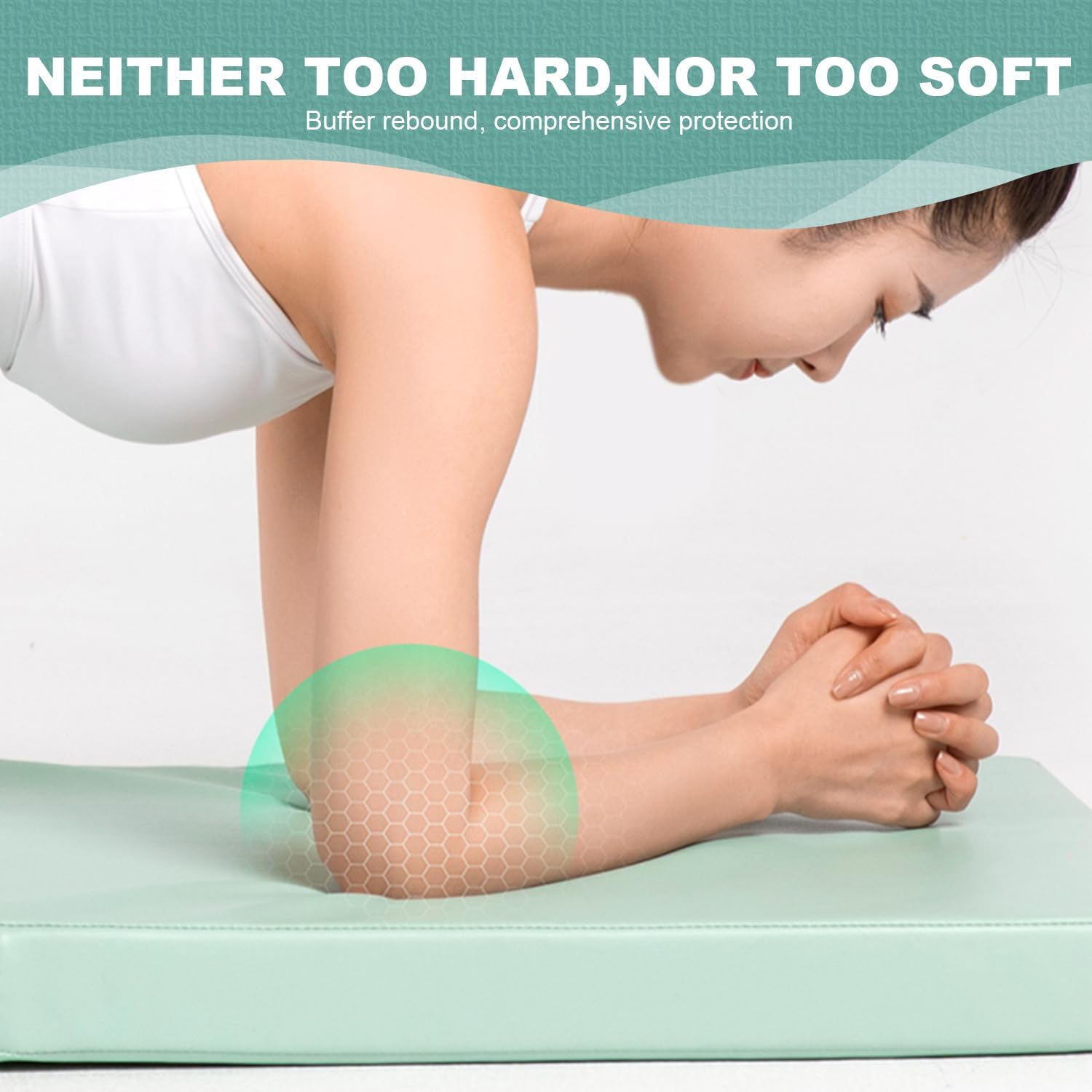 3 Fold PVC Waterproof Gymnastics Mat - 180X60Cm Large Exercise Mat, 5Cm Thick, Non-Slip & Soft Rebound ,Foldable with Carry Handles for Portable Home Fitness, Ideal for Gymnastics, Yoga, Workout, Toning & Stretching, Space-Saving Design image number 1