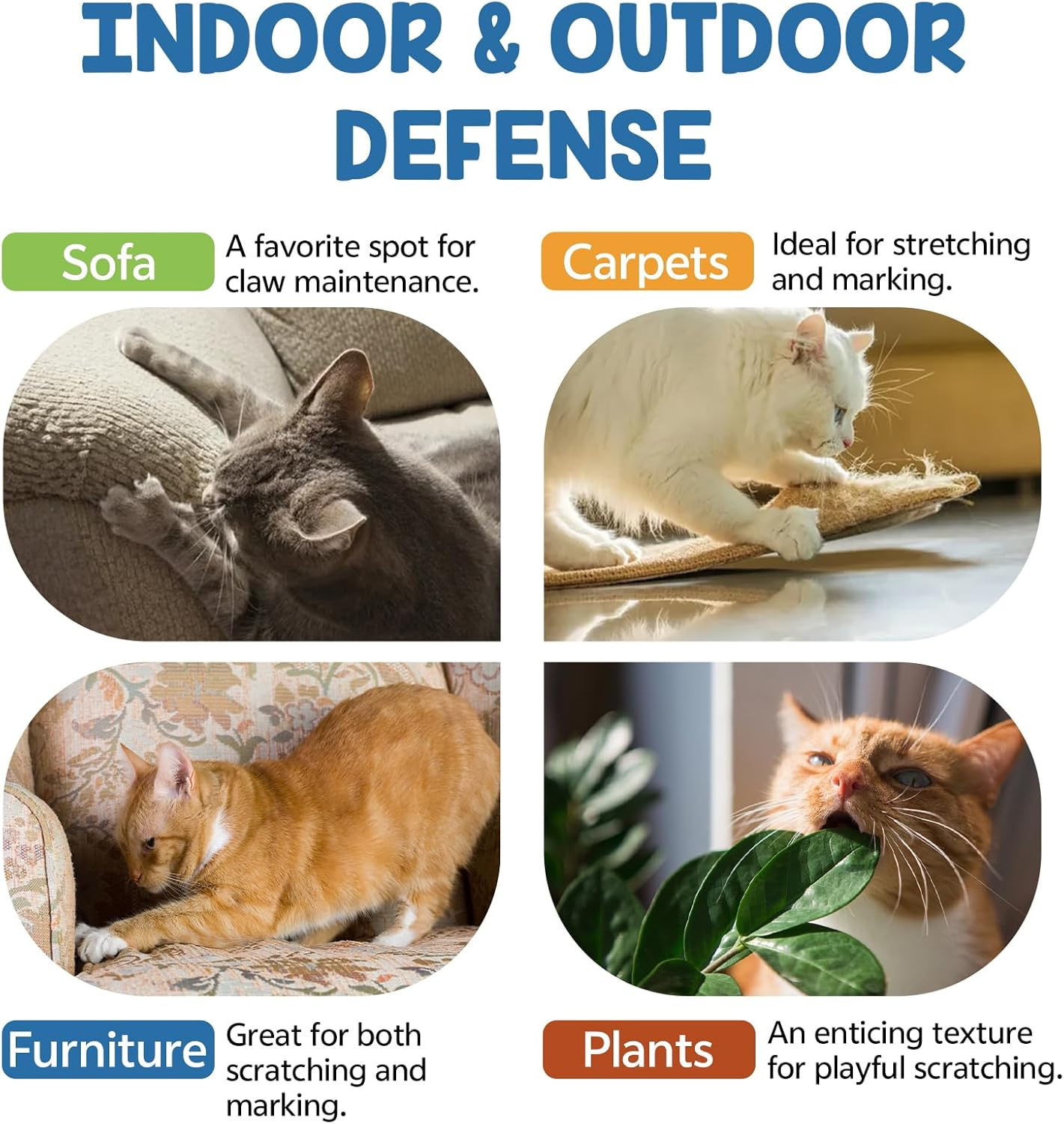 Cat Deterrent Spray, 200ML Cat Repellent Spray, Indoor & Outdoor Anti-Scratch Cat Repellent for Furniture, Sofas, Rugs, Curtains, and Plants, Alcohol-Free & Non-Toxic Formula Repellent for Cats image number 3