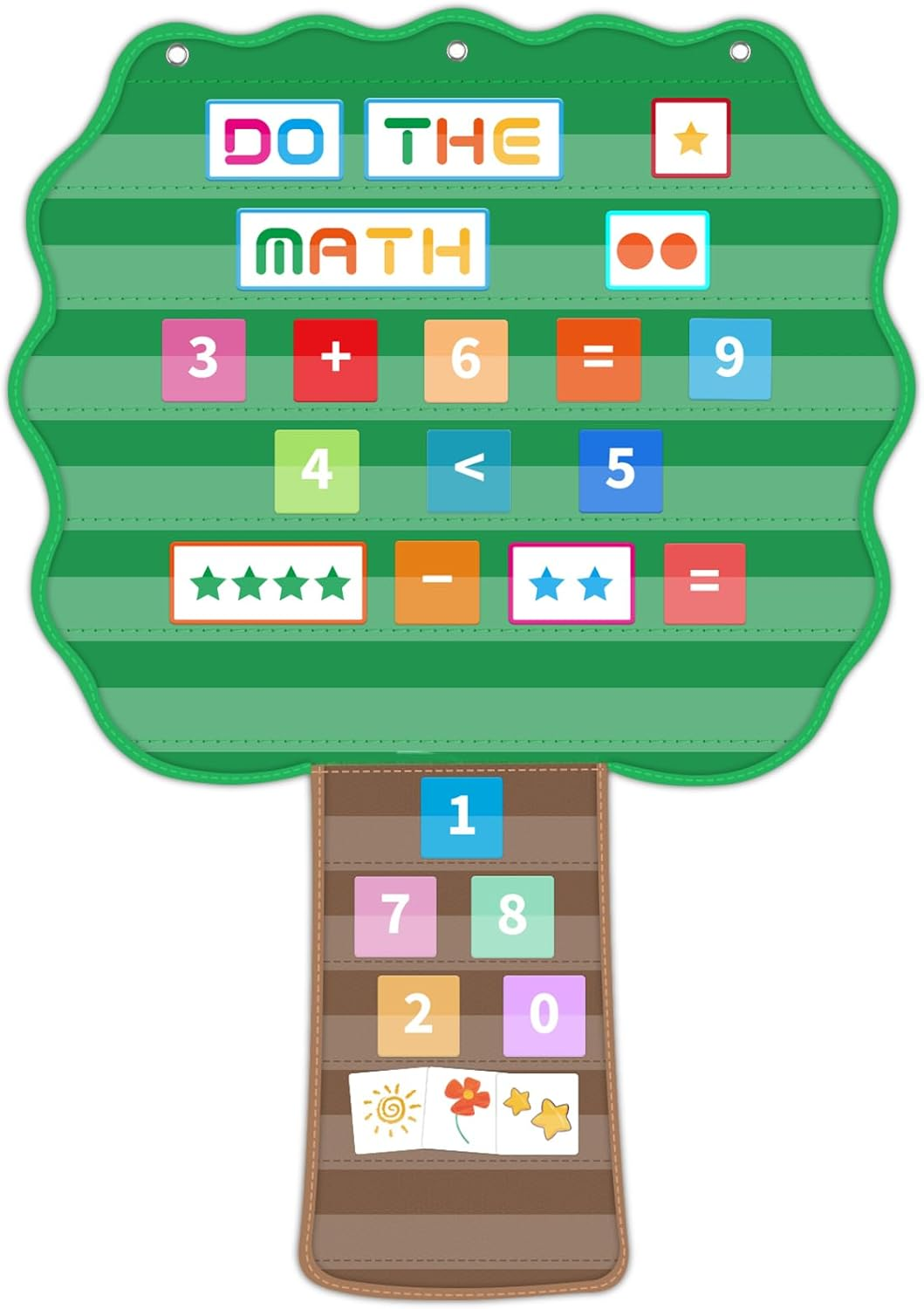 Standard Pocket Chart for Classroom 28"X28" Large 7 Pocket Charts with Card Storage Bag Sentence Strip Holder for Word Wall, Sight Words, Cards, Calendar, Daily Visual Schedule (Black)