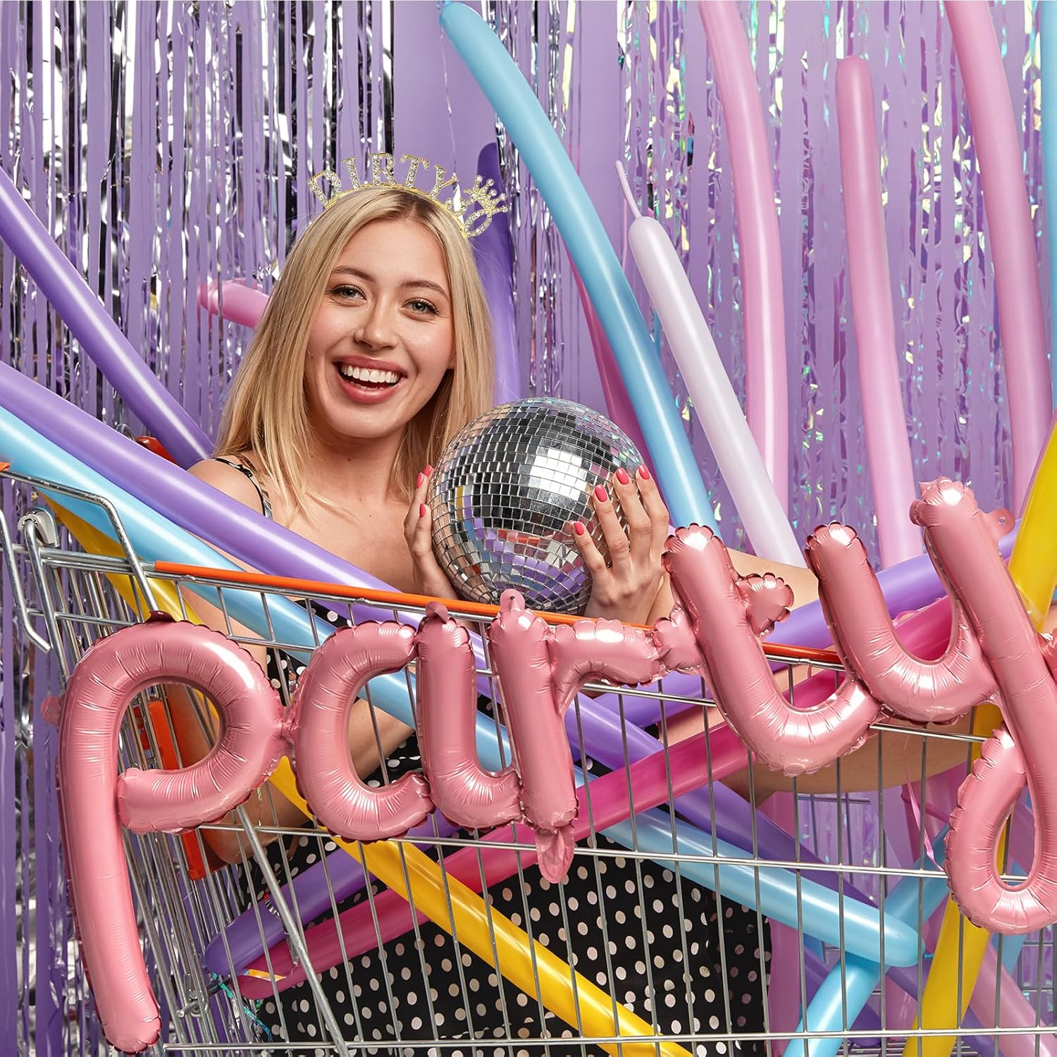 Ymapinc Dirty 30 Birthday Decorations for Her, Gold Tiara Crown, 30Th Birthday Headband, 30Th Birthday Hairband for Women, Happy Birthday Party Favors and Accessories