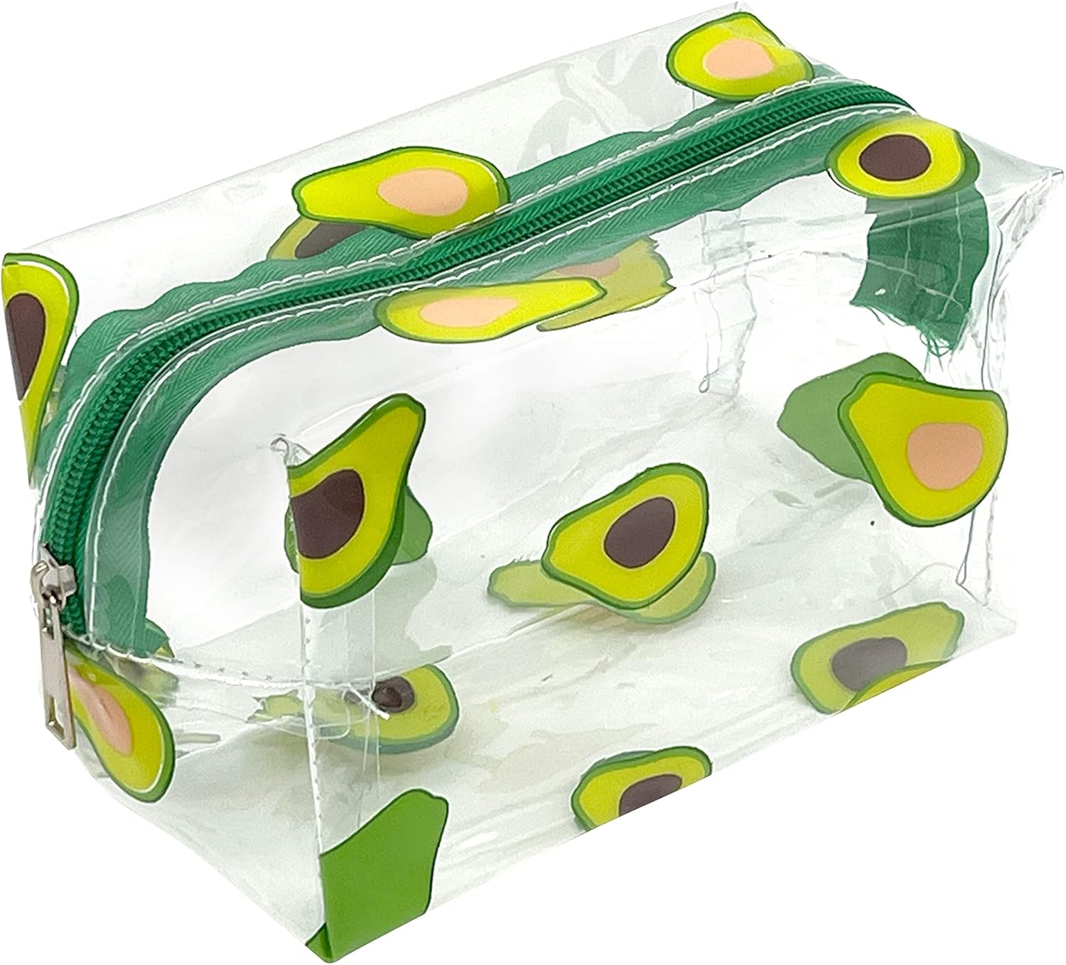 ZMZZ Cute Makeup Bag, Transparent Portable Makeup Bag, Waterproof Toiletries Storage Bag, Large Capacity Pen Bag, Colorful Flowers, Cute and Transparent Makeup Bag, Large Capacity Pencil Case