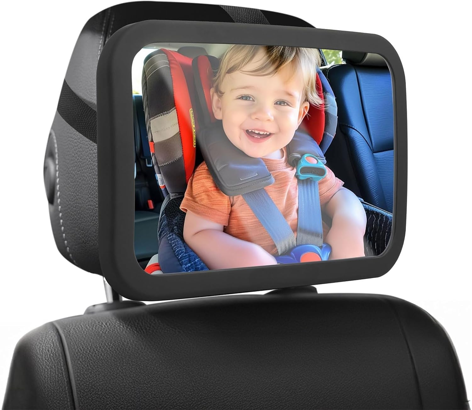 Baby Car Mirror - 360&deg; Adjustable, Extra-Large Shatterproof,Wide Crystal Clear View for Rear Facing Car Seats, Crash-Tested & Universal Fit