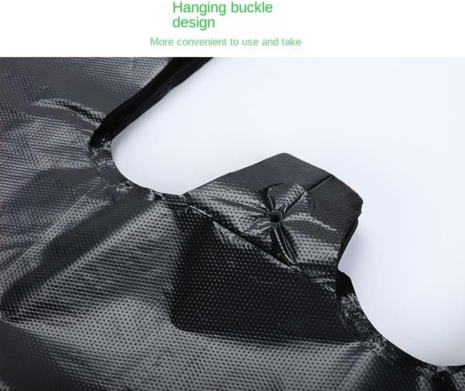 100 Pcs,12.5 * 20In Black Grocery Plastic Shopping Bags with Handles T Shirt Bags for Small Business Store Retail Restaurant, Black, 20.5 Inches X 12.5 Inches X 6 Inches