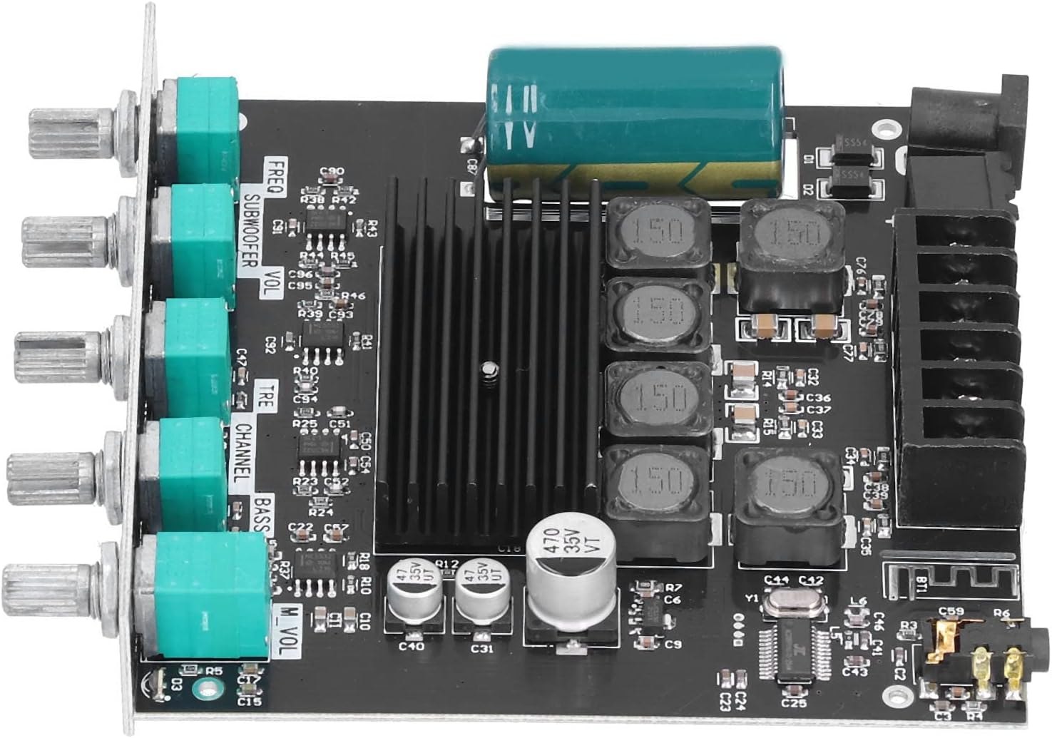 TIKATARER 2.1Channel Stereo Audio Amplifier Board with High Efficiency for DIY Home Speakers Subwoofer Power Amplifier Module for Shop Solicitation, Home Theater Pcbspeaker20-100W, 4-8&Omega; image number 3