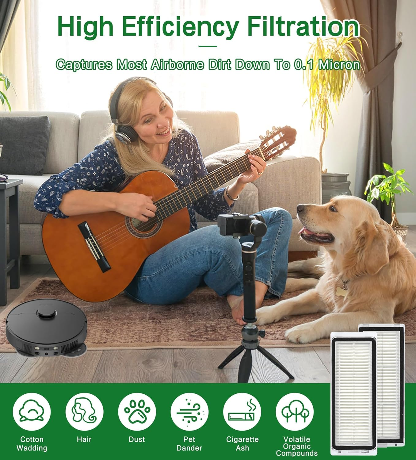 Accessories Only for Dreame L20 Ultra Vacuum &ndash; 29-Pack Replacement Kit, Includes 6 Mop Pads, 4 HEPA Filters, 6Dust Bags, 8 Side Brushes, 2 Rubber Brushes & 2 Clean Brush &ndash; Compatible with Dreame L20 image number 2