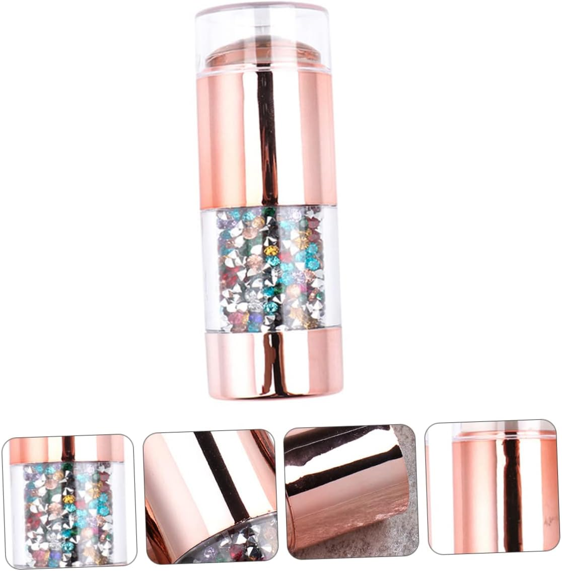 Professional Nail Stamper and Double-Ended Silicone Diamond Template Transfer Pen Set, Light Gold Color, Creative Manicure Tools for Nail Art and Rhinestone Stamping in Salon Or image number 6