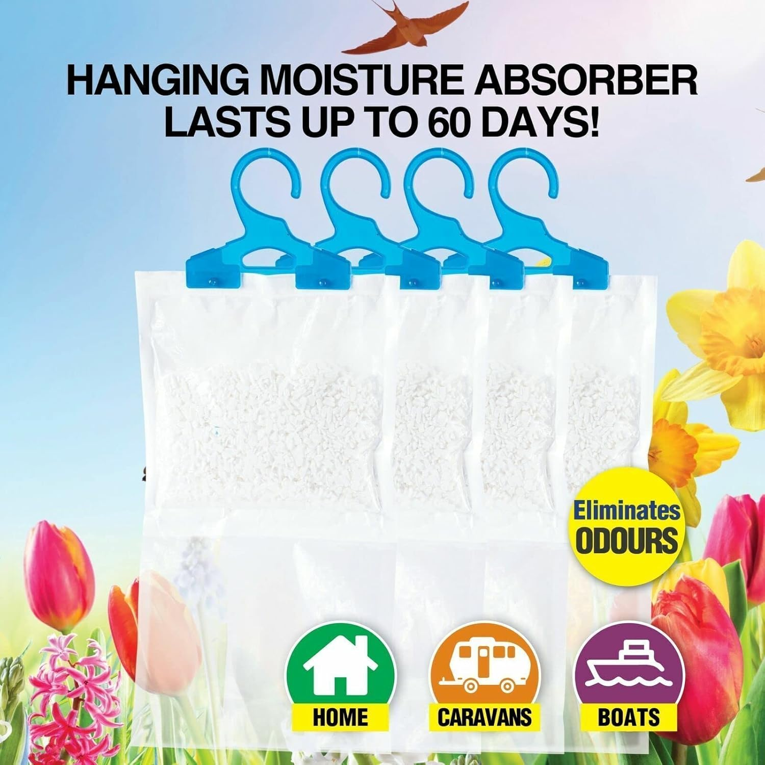 2/4PK Dehumidifier Bag with Hanger Scented Absorb Moisture Closet (4) image number 5