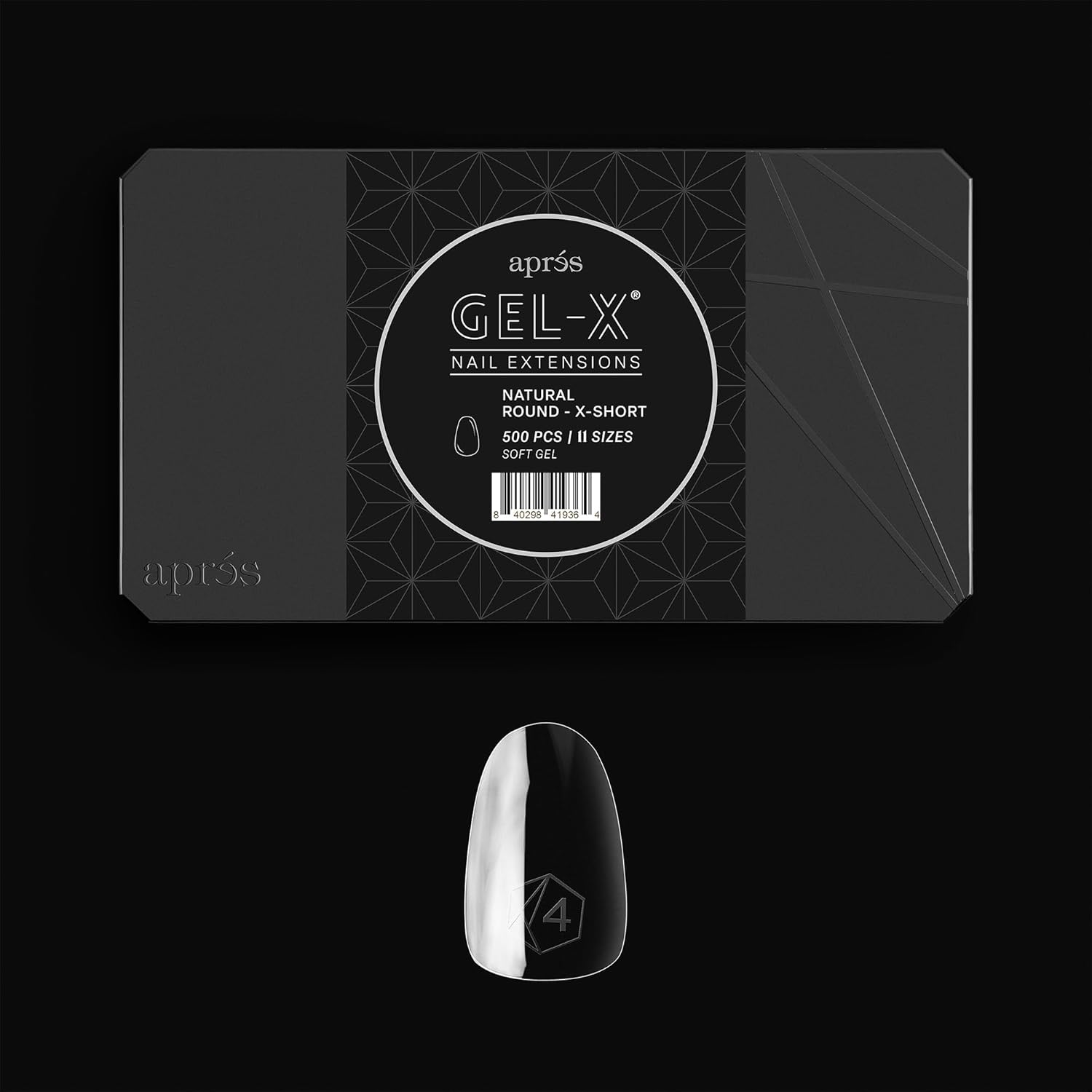 APR&Eacute;S Apres Gel-X Natural round Tip Box | 500 Gel-X Tips, 11 Sizes (00-9), Premium Quality (Extra Short Natural Rounds, 500) image number 3