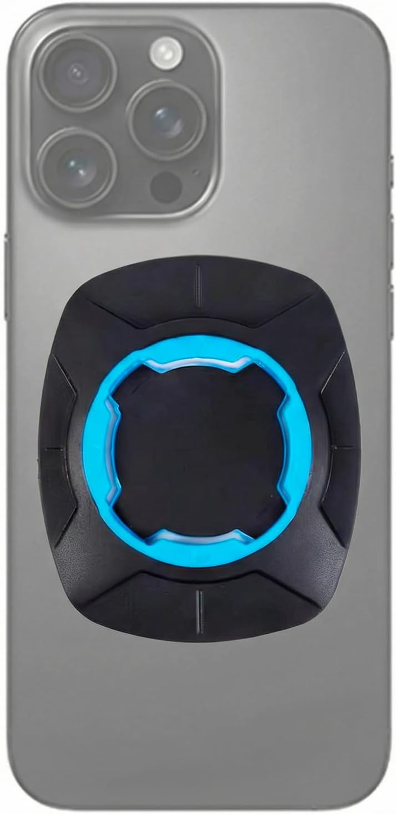 JANGJANG Phone Mount Universal Adaptor for Quad Lock, Adhesive Mount, Quick and Secure for Smartphones, Motorcycles, Bicycles, Cars, Accessories, Blue (Blue)