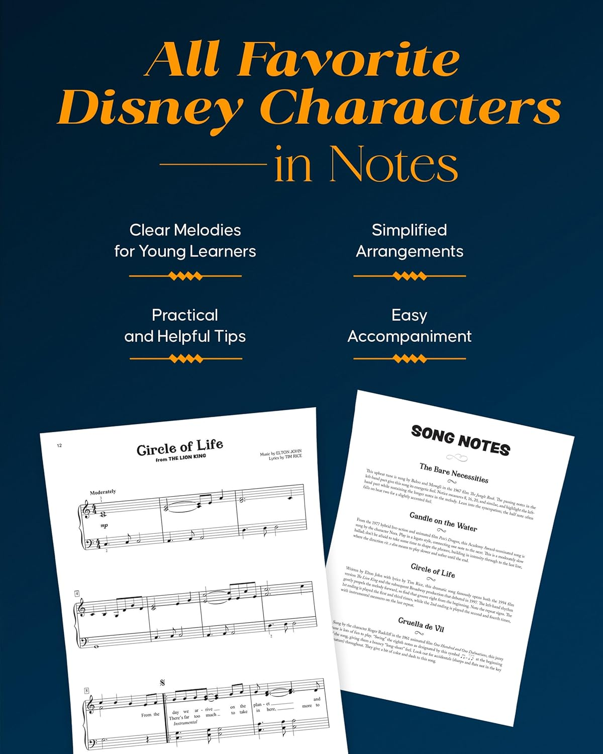 Hal Leonard Easy Piano Disney Songs Book for Kids: 20 Favorites Arranged for Easy Piano image number 4