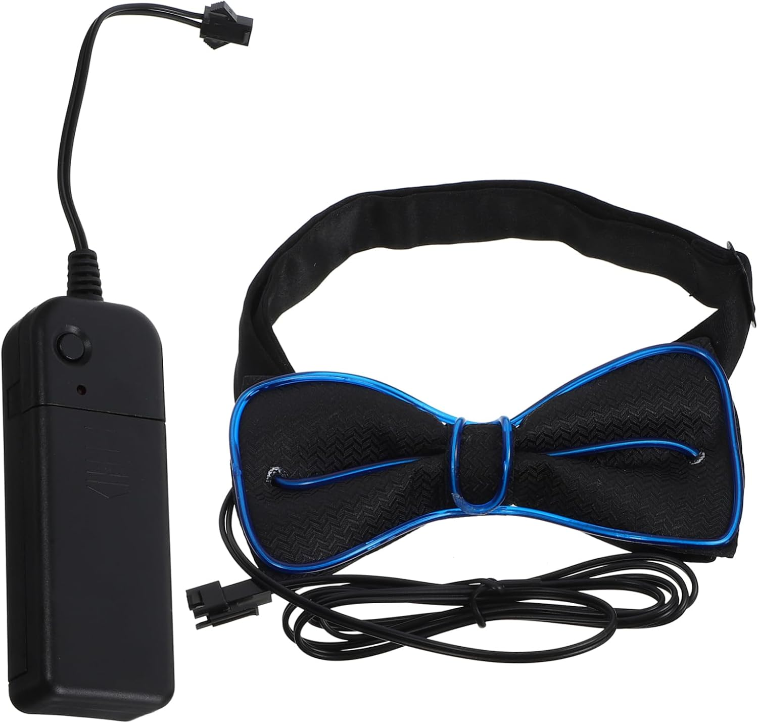Alipis Party Flashing Bow Tie Led Glowing Tie Collar Party Performance Dark Blue image number 3
