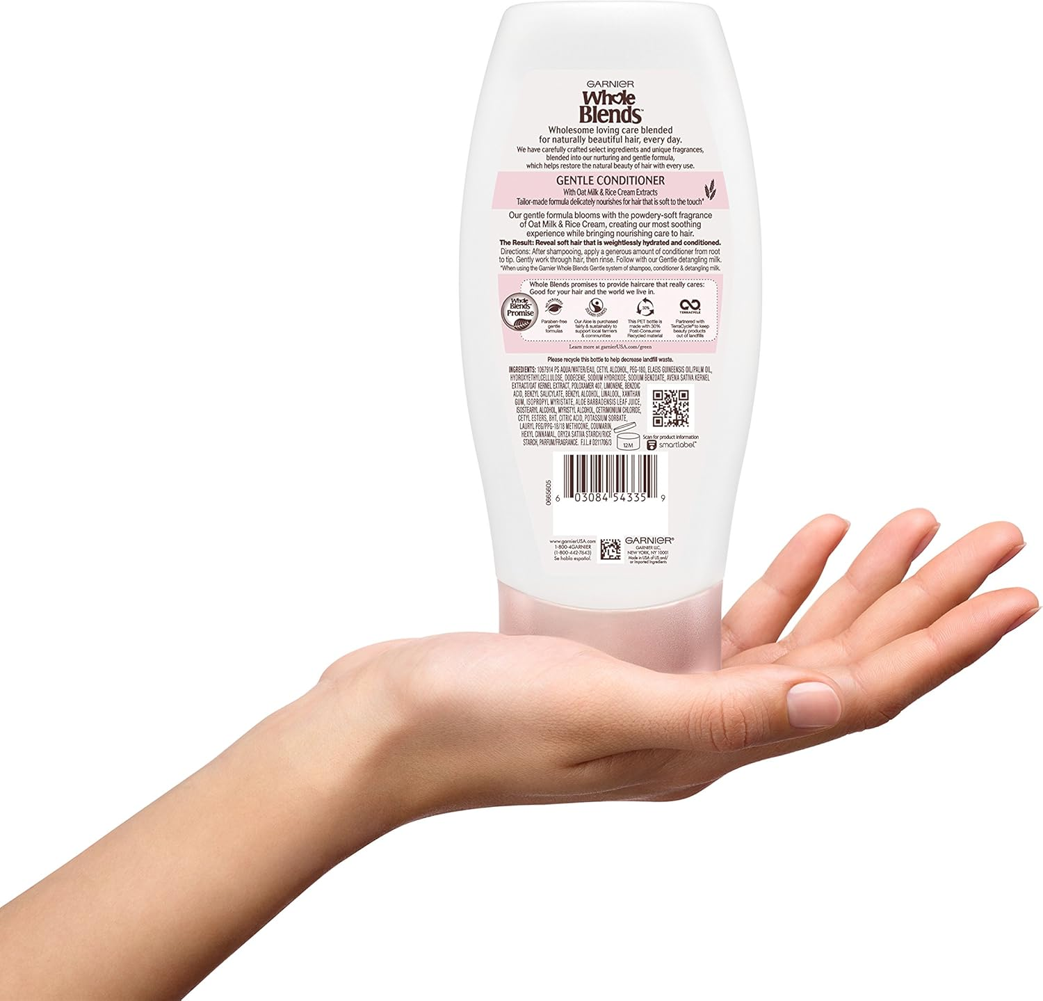 Garnier Whole Blends - Oat Delicacy - with Natural Extracts - Gentle Shampoo & Conditioner Set - Net Wt. 12.5 FL OZ (370 Ml) per Bottle - One Set image number 5