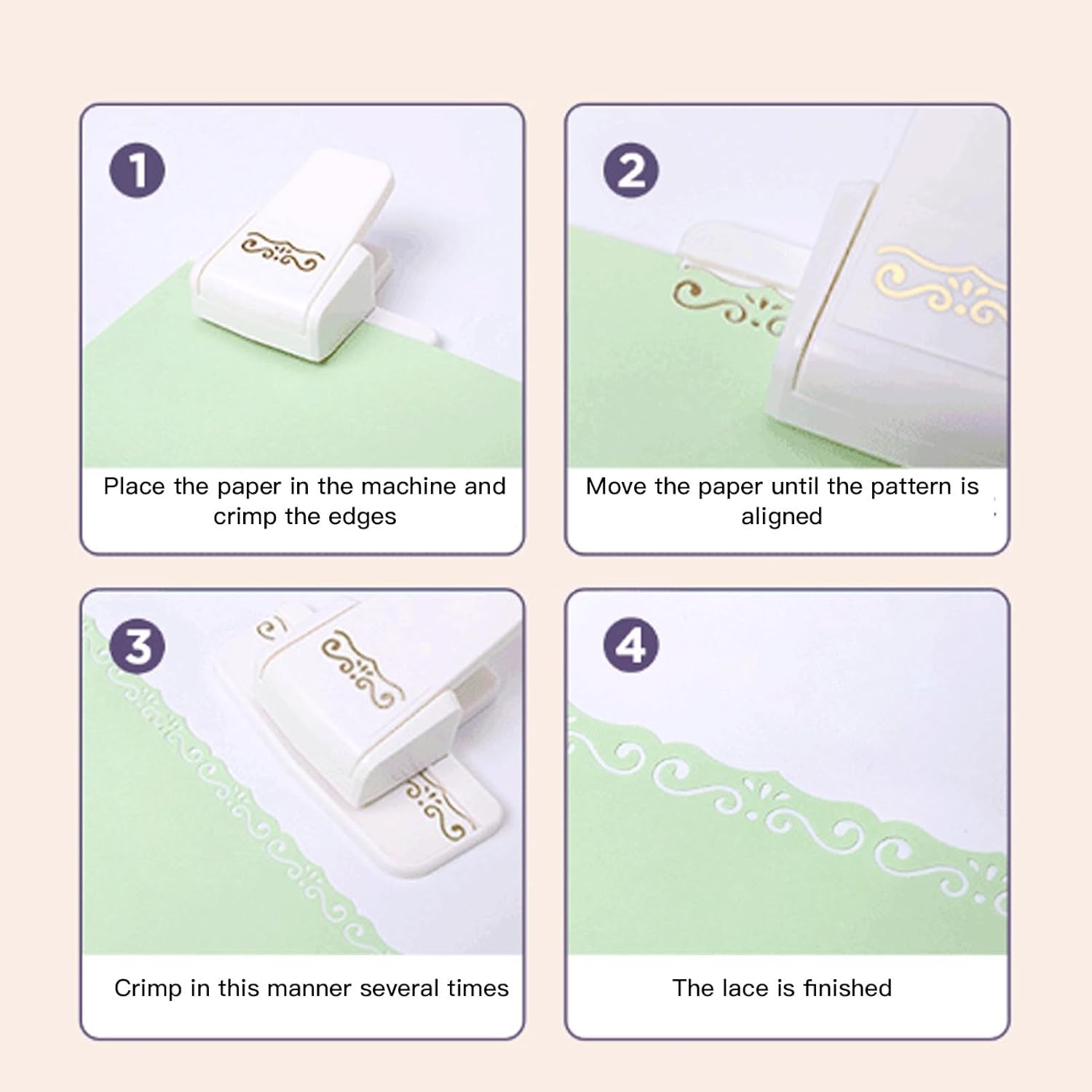 Craft Paper Border Punch, Portable Metal Craft Punches Success Tool, Versatile Cute Embossing Paper Punch for Decorative Scrapbook Present Packaging DIY image number 6