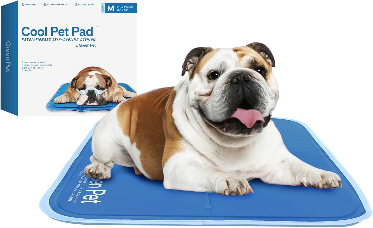 The Green Pet Shop Dog Cooling Mat, Medium - Pressure Activated Pet Cooling Mat for Dogs and Cats, Sized for Medium Sized Pets (21-45 Lb.) - Non-Toxic Gel, No Water Needed for This Dog Cooling Pad image number 6