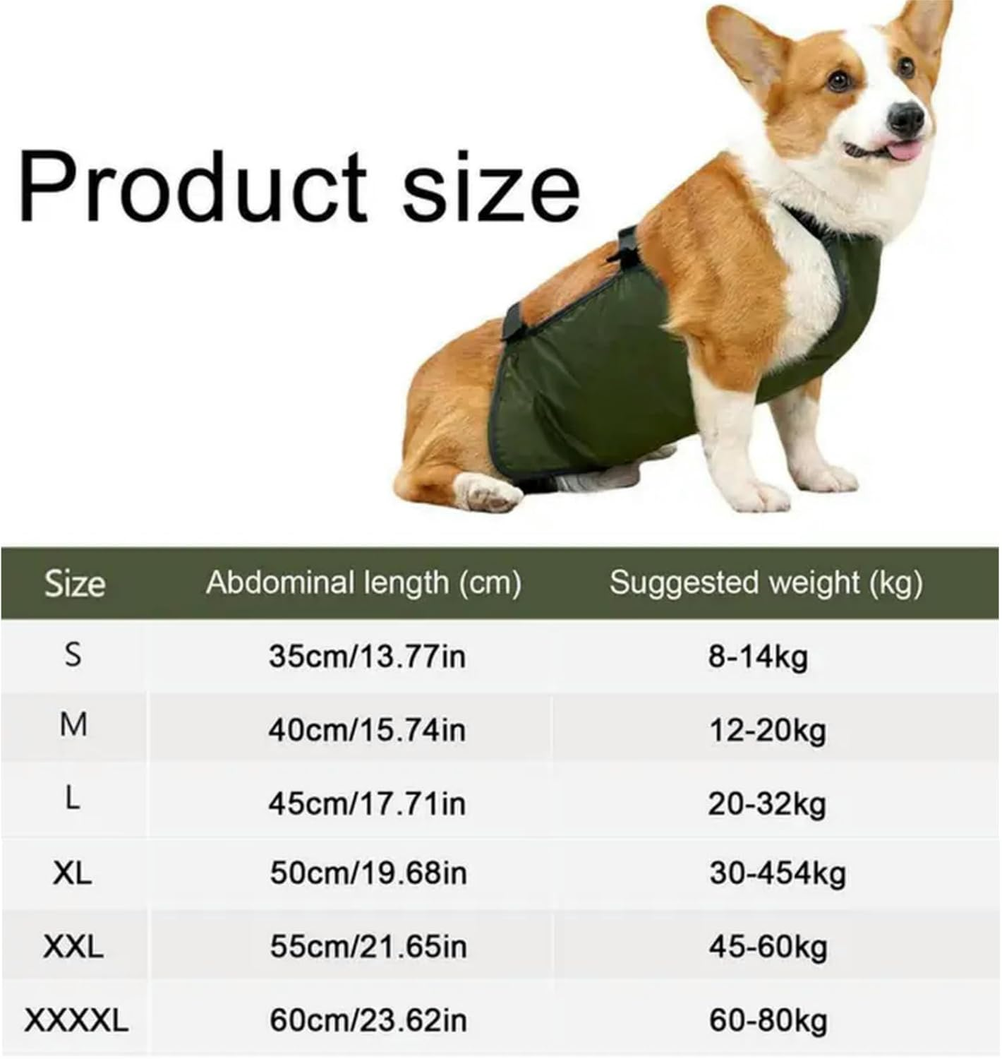 UOSIA Waterproof Corgi Raincoat - Dog Belly Cover & Protector, Breathable, Anti-Dirty image number 5