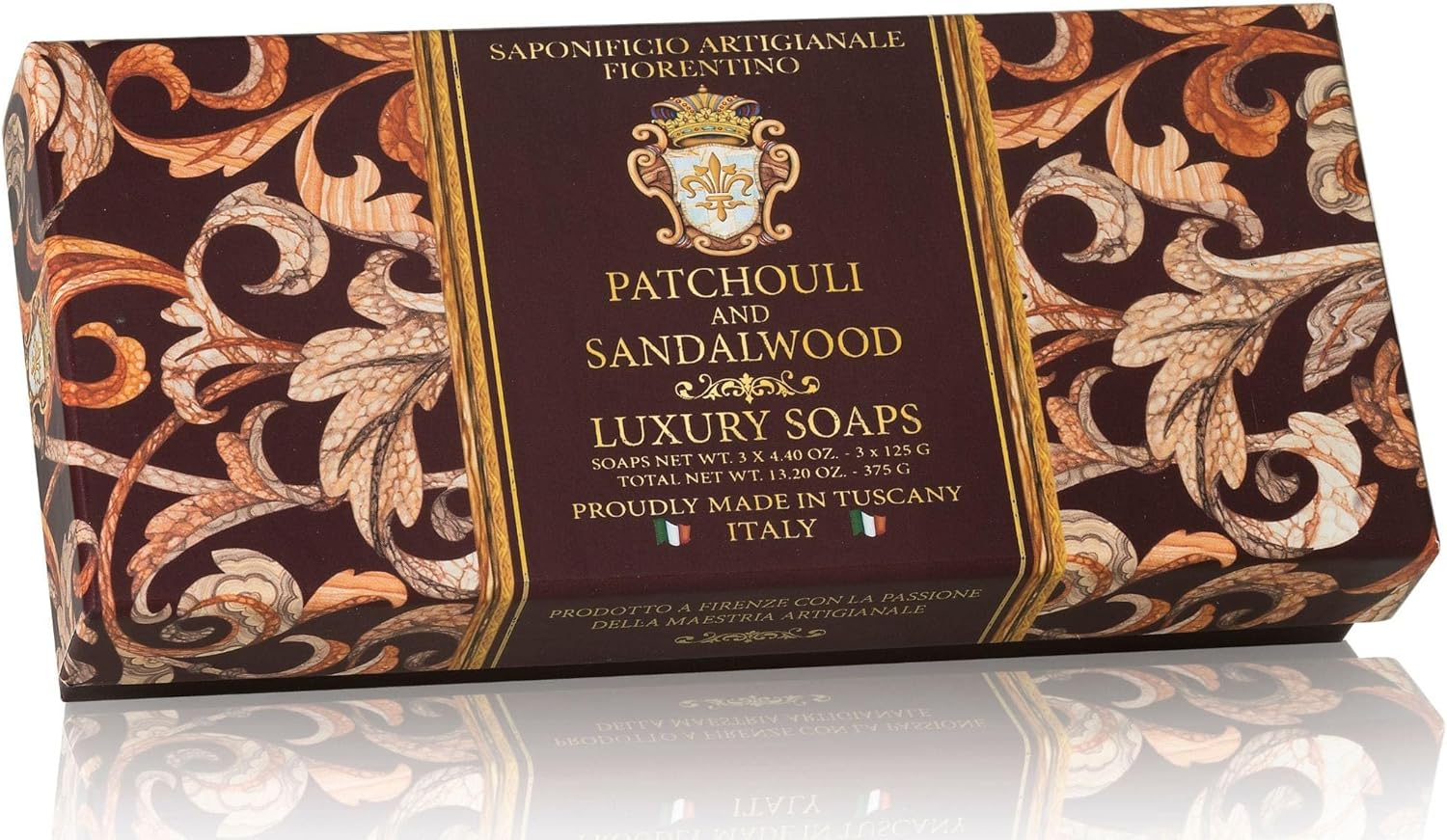 Saponificio Artigianale Fiorentino Patchouli & Sandalwood Gift Box 3X125G