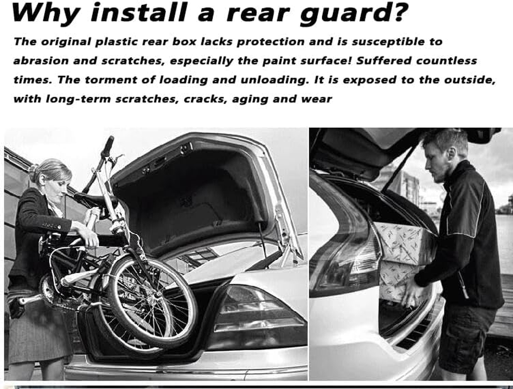 GZBFTDH Stainless Steel Rear Bumper Protector Cargo Trunk Sill Trim Plate Guard, for Kia Carnival Minivan 2022 2023 2024 Accessories Door Entry Guard Cover (Black - Brushed) image number 1