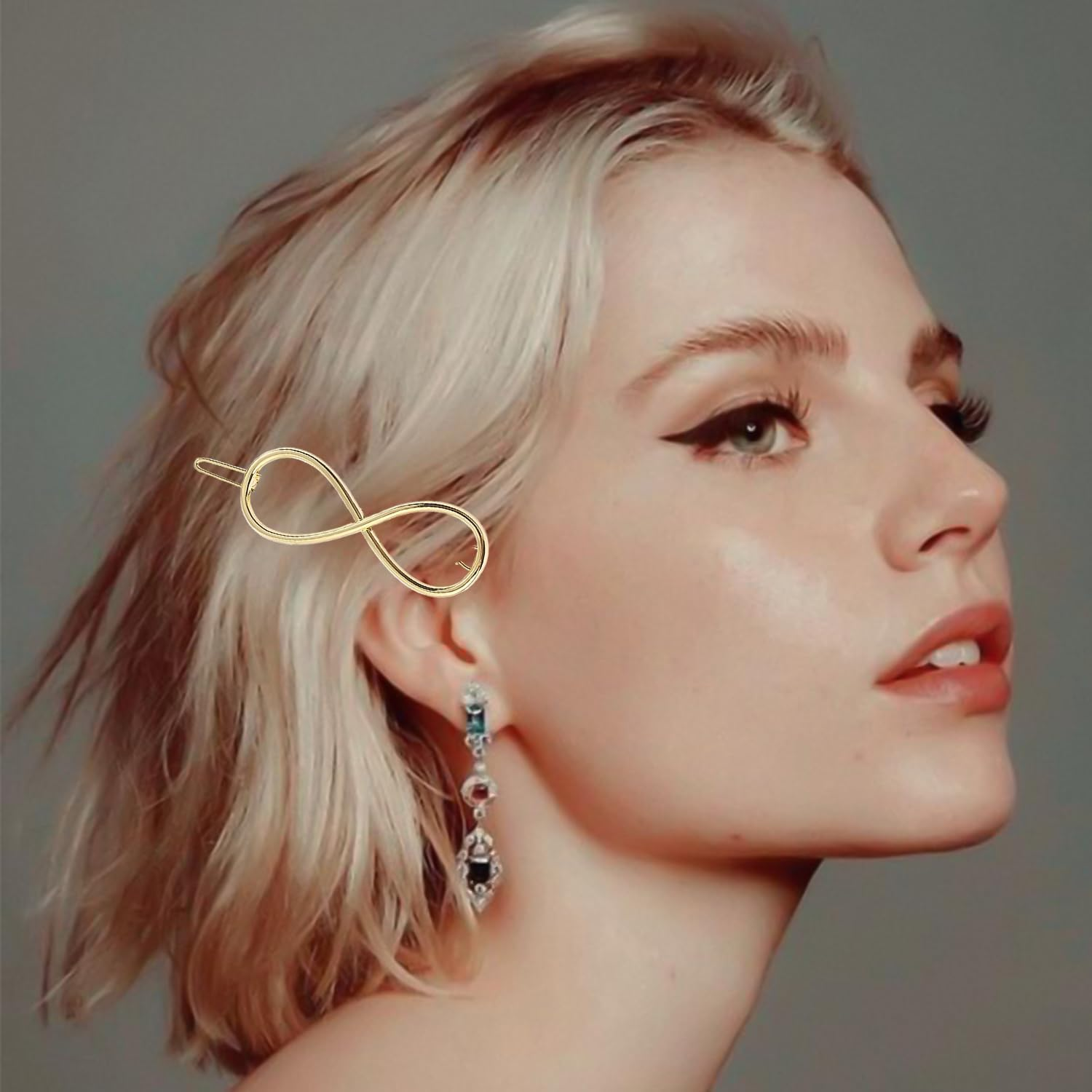 4 Pieces Women Hair Clips, Figure 8 Hair Clips, Moon Hair Accessories, Women'S Metal Hair Clips, Women'S Styling Hair Clips image number 5