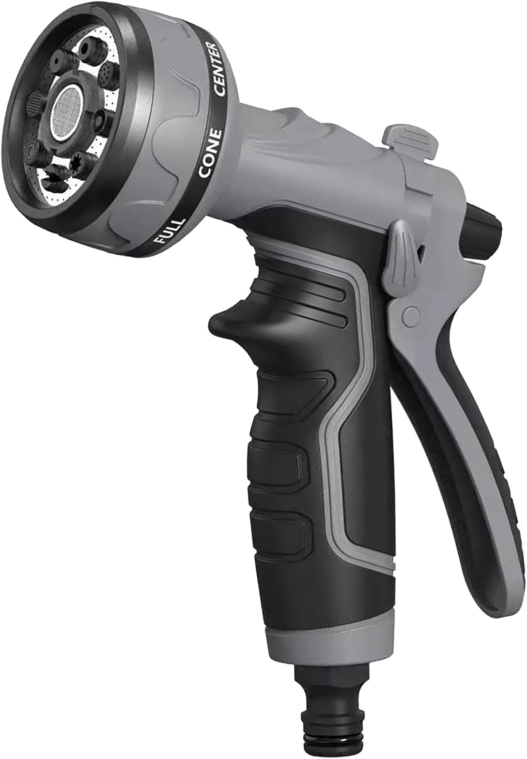 Garden Hose Nozzle,Upgrade Garden Hose Spray Gun,8 Adjustable Watering Patterns Garden Hose Nozzles & Spray Guns, Hose Nozzle Suitable for Watering Plants/Washing Cars/Showering Pets(Grey) image number 1