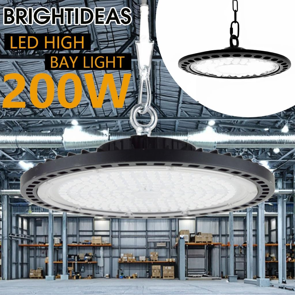 OZSTOCK 100/150/200W LED High Bay Light, Bright Industrial Lighting for Workshop Warehouse Gym Shed (200, Watts) image number 3