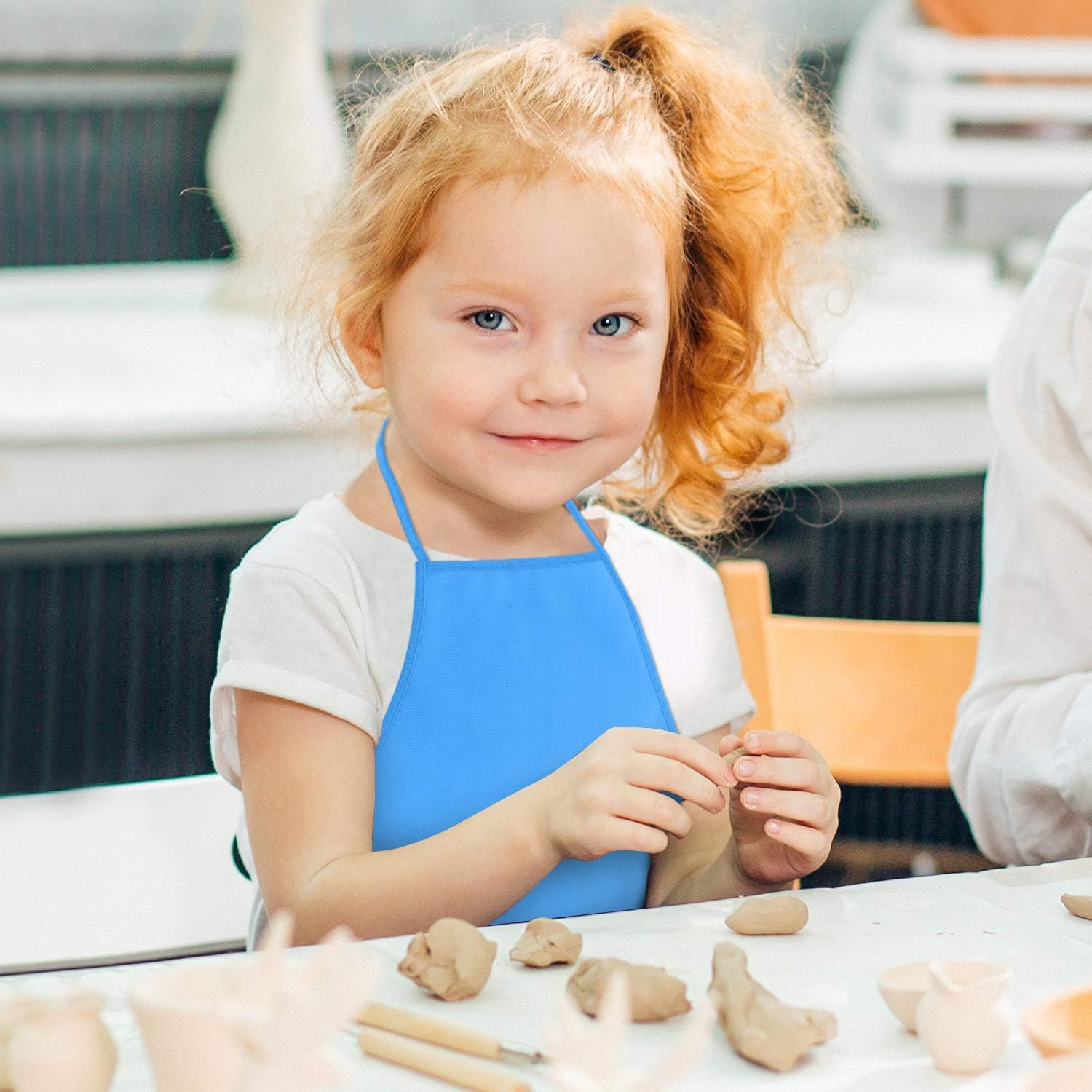 12Pcs Kids Apron Painting Aprons for Kids, Kids Paint Apron Art Smock for Art Activity Craft Home Kitchen Classroom Party Supplies image number 5