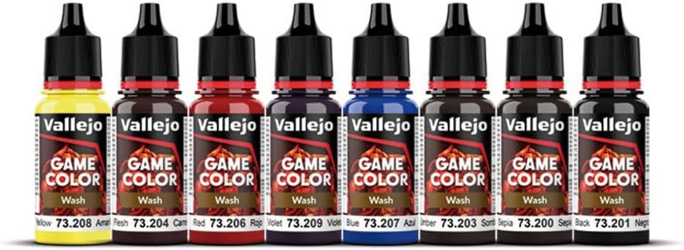 Vallejo Acrylicos S.L. Tabletop Supplies Game Colour Washes 8 Colour Set Modelling Kit,Blue image number 4