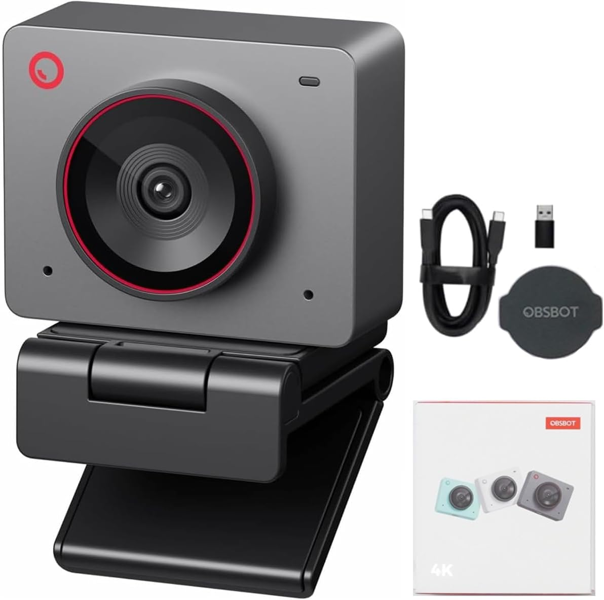 OBSBOT Meet 2 Al-Powered 4K Webcam&mdash; Ultra Hdr,1080P@60Fps,1/2" CMOS,4X Digital Zoom,Plug&Play,Built-In Dual Mic&mdash;Work with Skype, Zoom/Ms_Teams/Google Meet&mdash;For Online Call/Meeting/Educate-Green