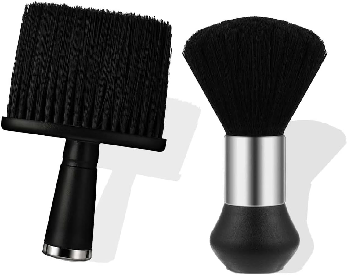 Yeenano Neck Duster Barber Brush,2 PCS Barber Brush Hair Clipper Cleaning Brushs Hairdresser Neck Brushes Barbers Supplies Hair Tool for Brushing off Hair around Neckline and Ears after Haircut image number 6