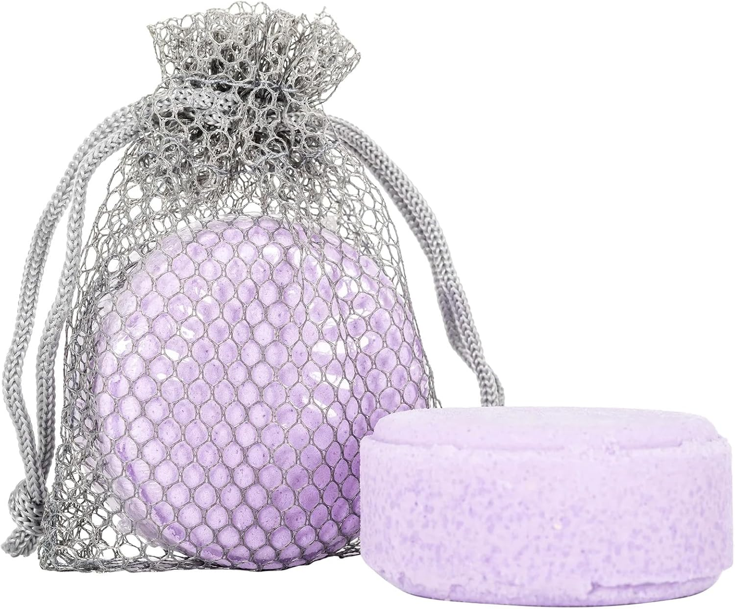 Cait + Co Aromatherapy Essential Oil Infused Shower Steamer with Mesh Bag, Strawberry and Jasmine Scent, Amethyst - Pack of 2 image number 1