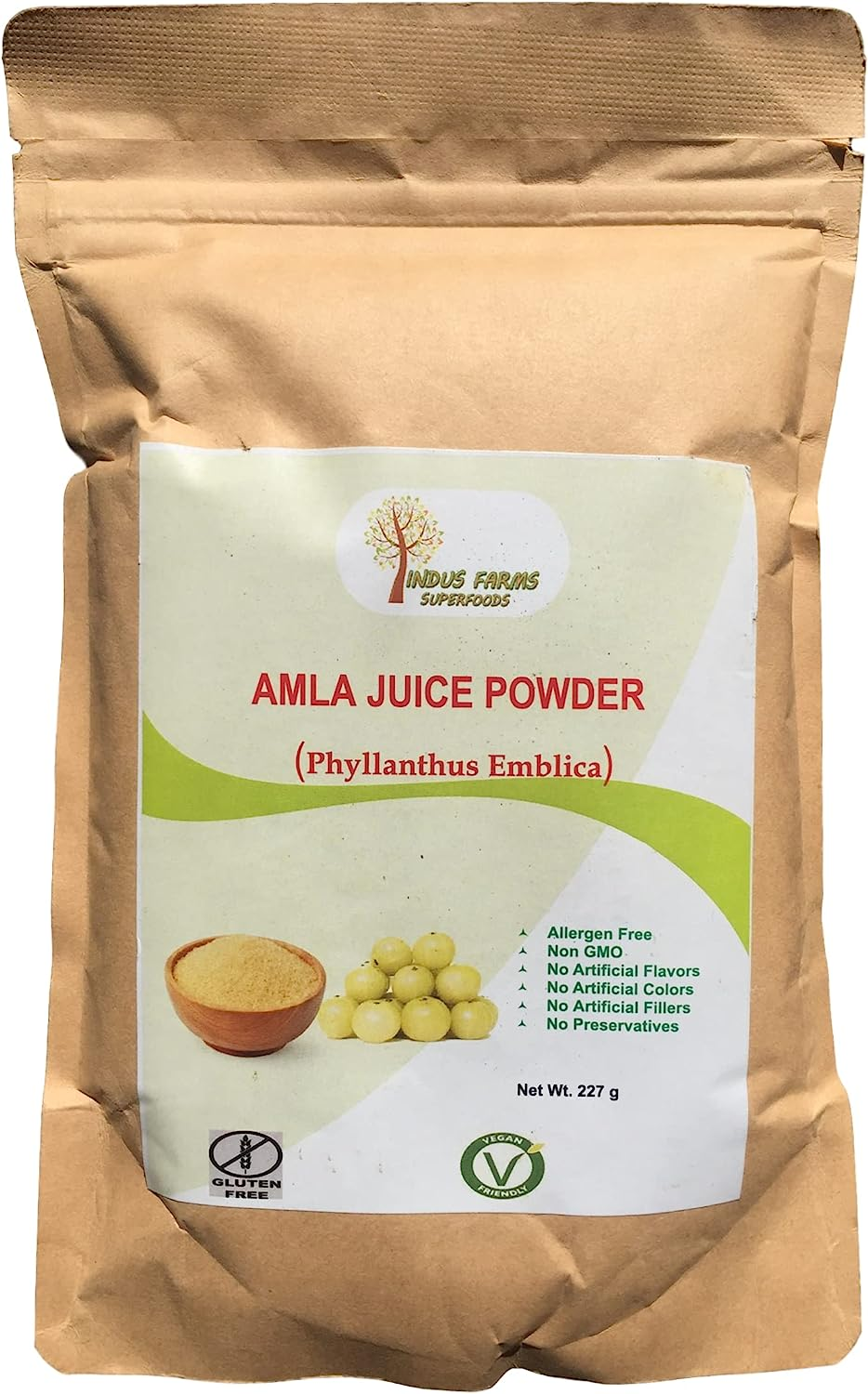 Amla Powder Indian Gooseberry Superfood Herbal Dietary Supplement Food Grade Boosts Immunity Hair Growth Skin Care 227G