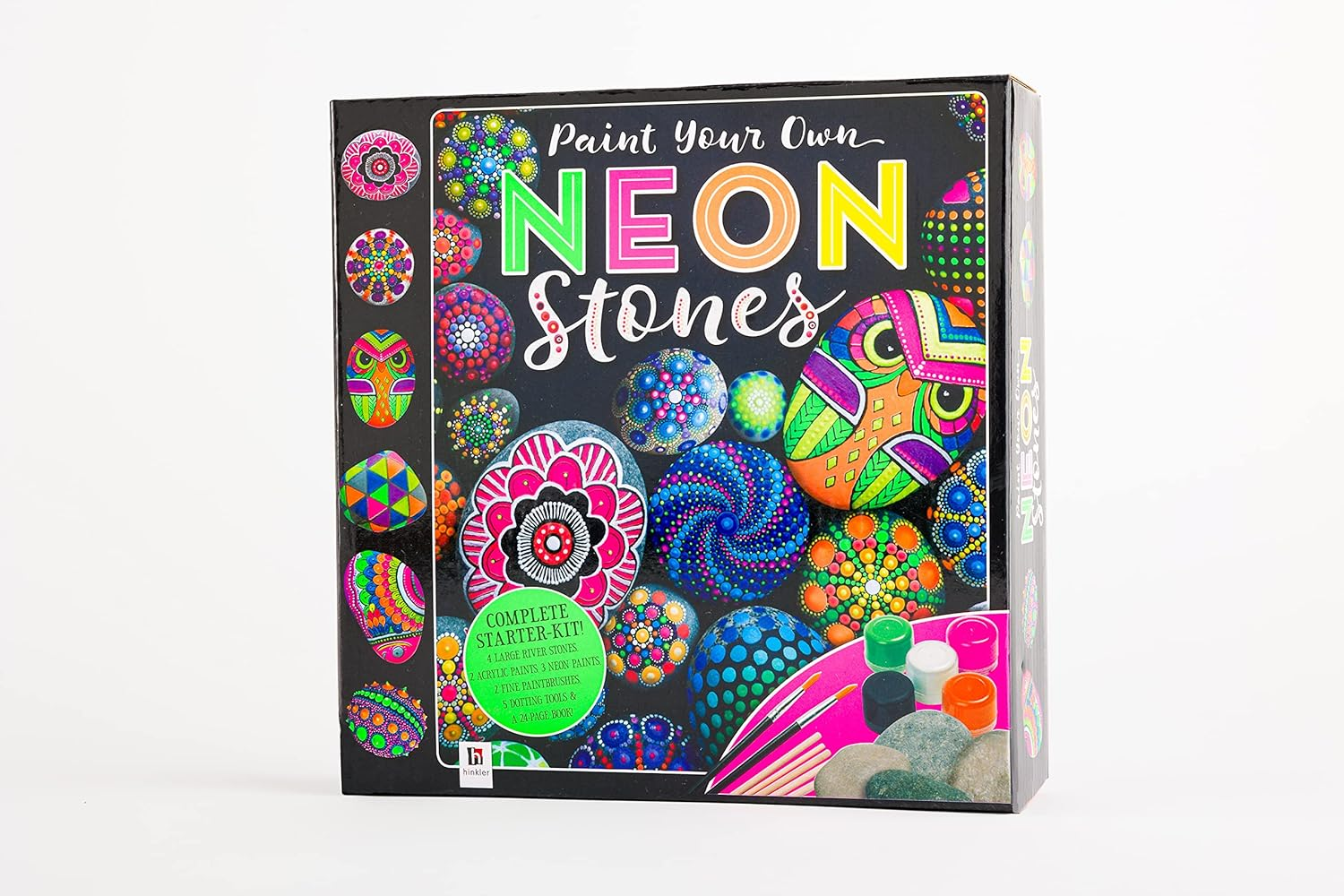Paint Your Own Neon Stones-This Complete Starter Kit Includes All You Need to Create Vibrant, Three-Dimensional Art to Display in Your Home or Garden image number 3