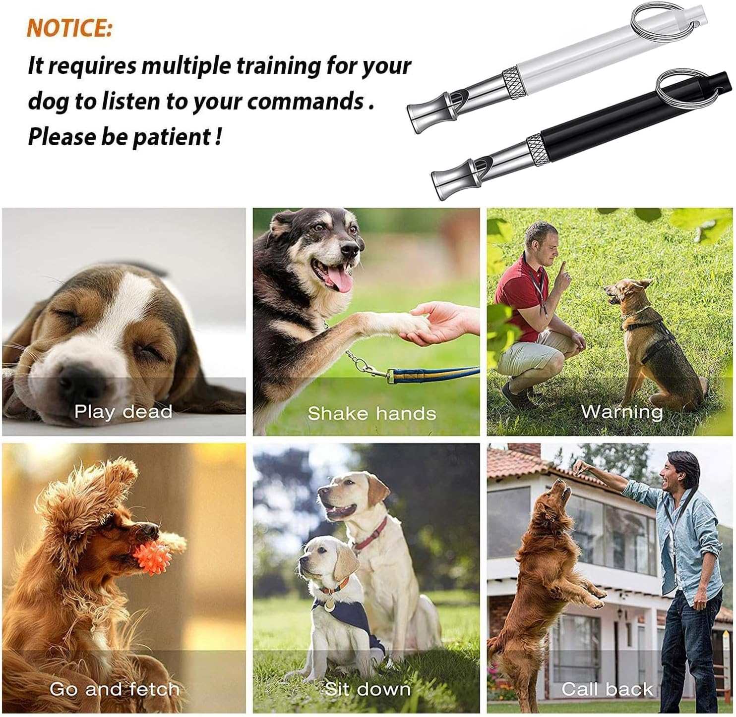 Yharnamite 2 Pcs Dog Whistles Ultrasonic Professional Training Whistles with Lanyard, Adjustable Ultrasonic Silent Dog Whistles, Recall Pet Training Whistles for Dog Training and Behavior Aid (A) - B image number 7