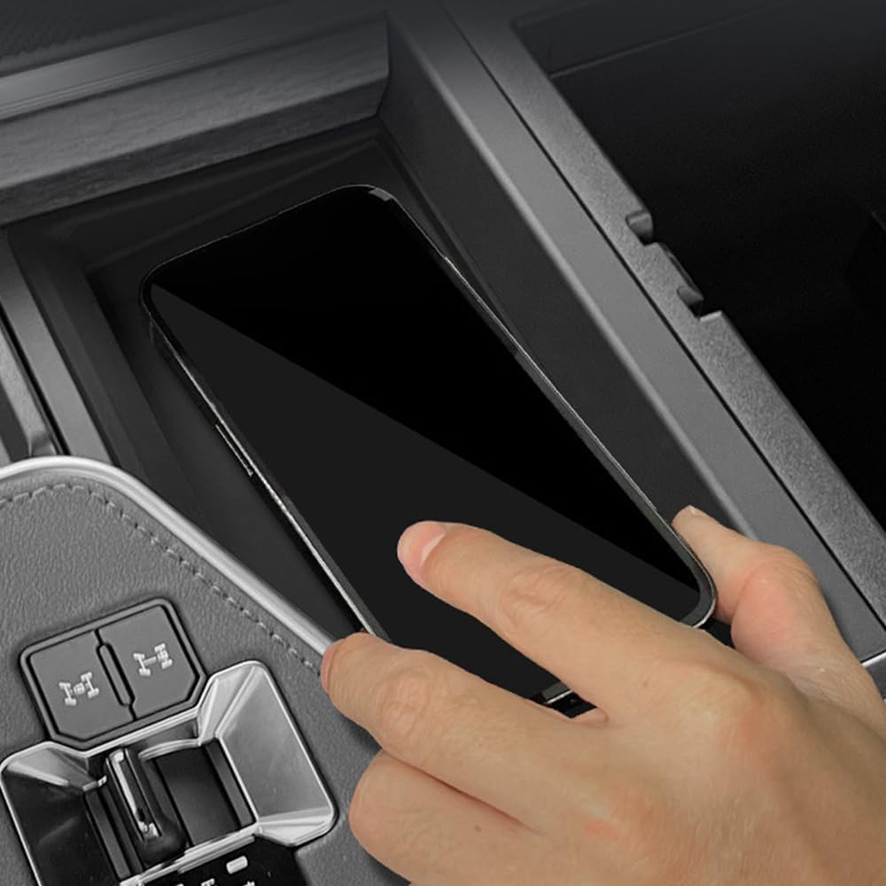 1PCS Black Center Console Wireless Charging Protective Mat,Accessories Silicone Protection Pad Center Console Liner Interior,Non-Slip Silicone Protection Pad image number 5