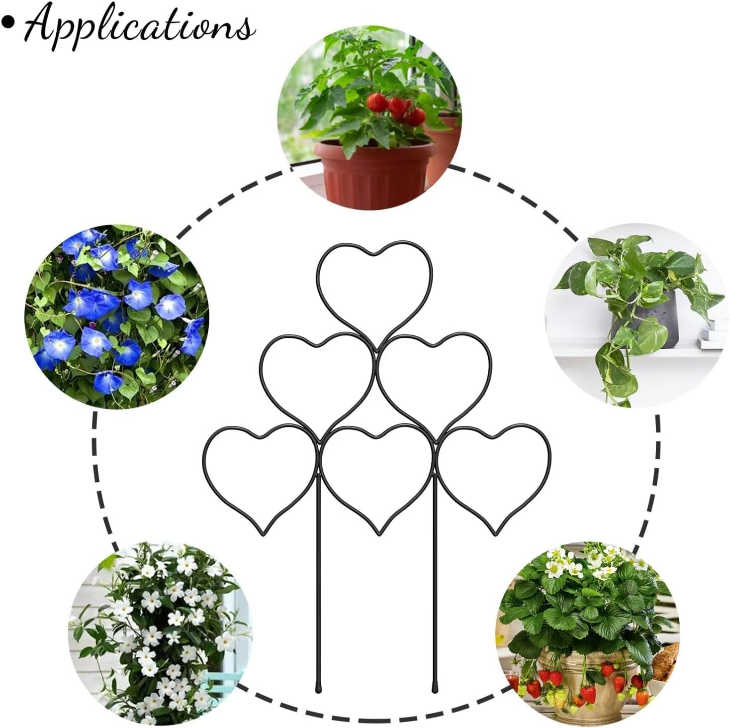 SENIURIS Loving Indoor Plant Stackable Garden Trellis for Climbing Plants, Outdoor Plant Support DIY Metal Trellis for Vine Ivy Flower Plant.