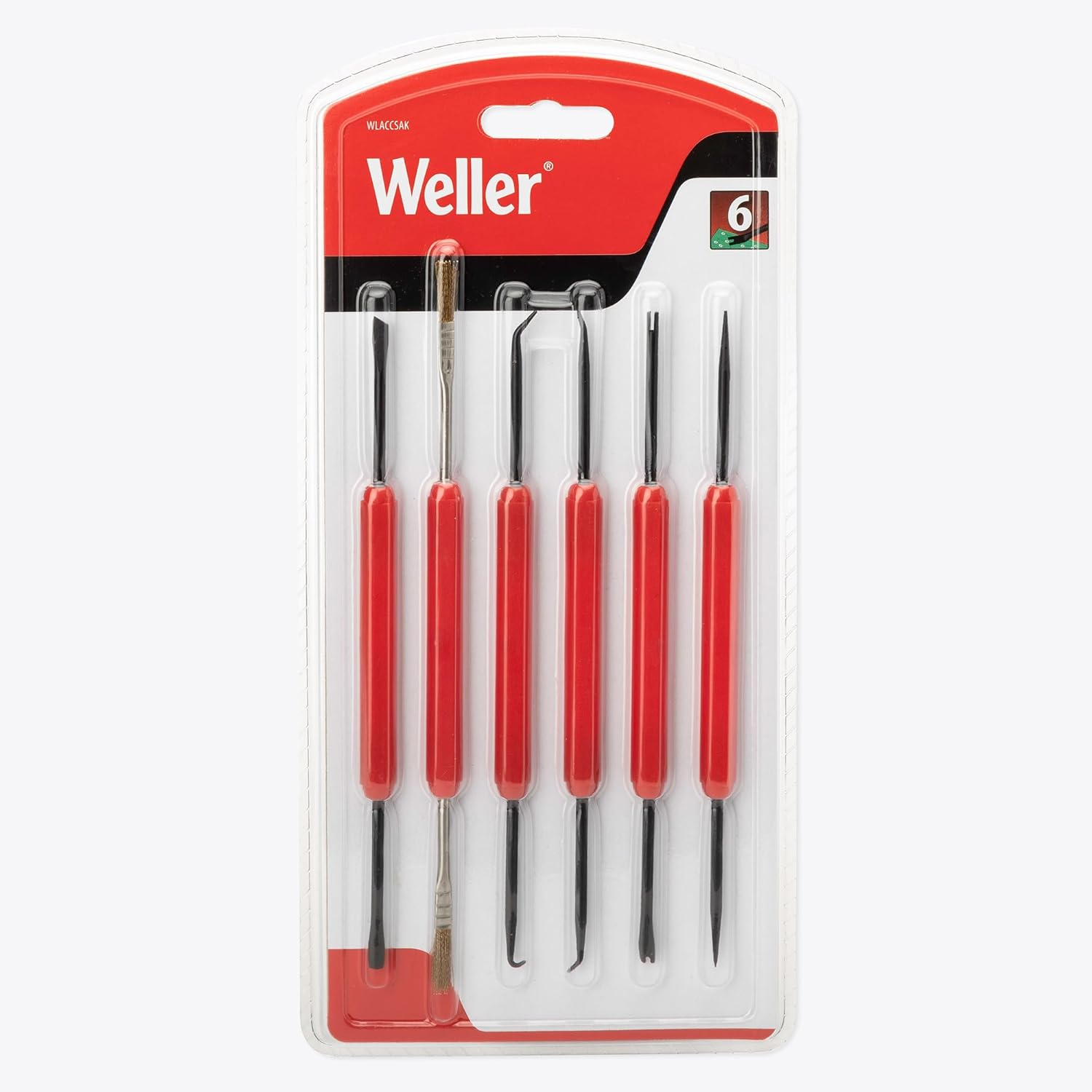 Weller WLACCSAK-02EU Solder Aid Kit with 6 Double Sided Tools for Multi Functional Capabilities image number 3