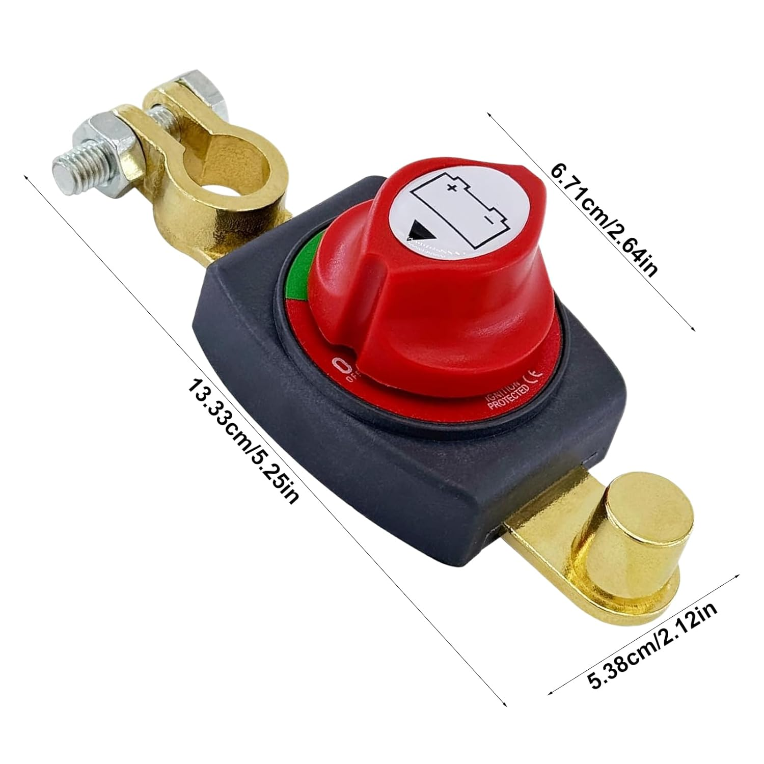 Top Post Battery Disconnect Switch, Battery Power Cut Master Switch Disconnect Isolator for Marine Boat Car Truck ATV Rv Vehicles Camper Trailer image number 2