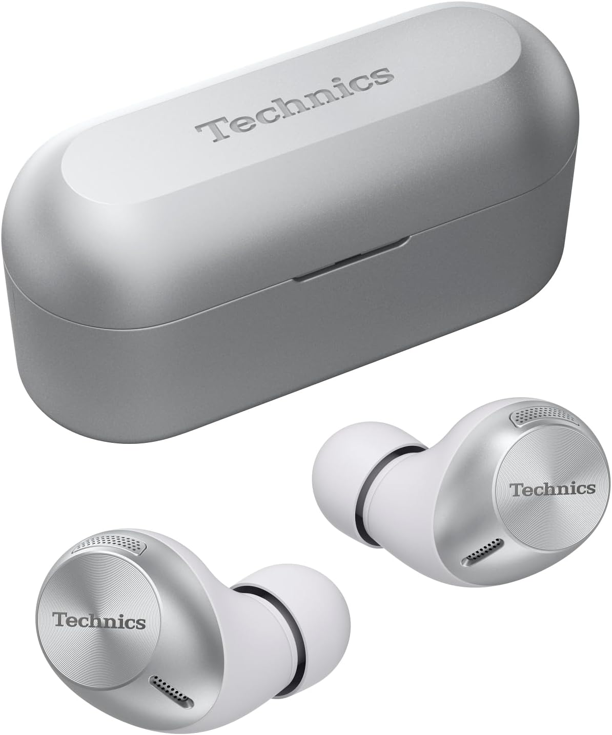 Technics AZ40M2 True Wireless Bluetooth Earbuds with Active Noise Cancellation, Multipoint Connection, Mic, and up to 5.5 Hours Play Time, Silver(Eah-Az40M2Es)