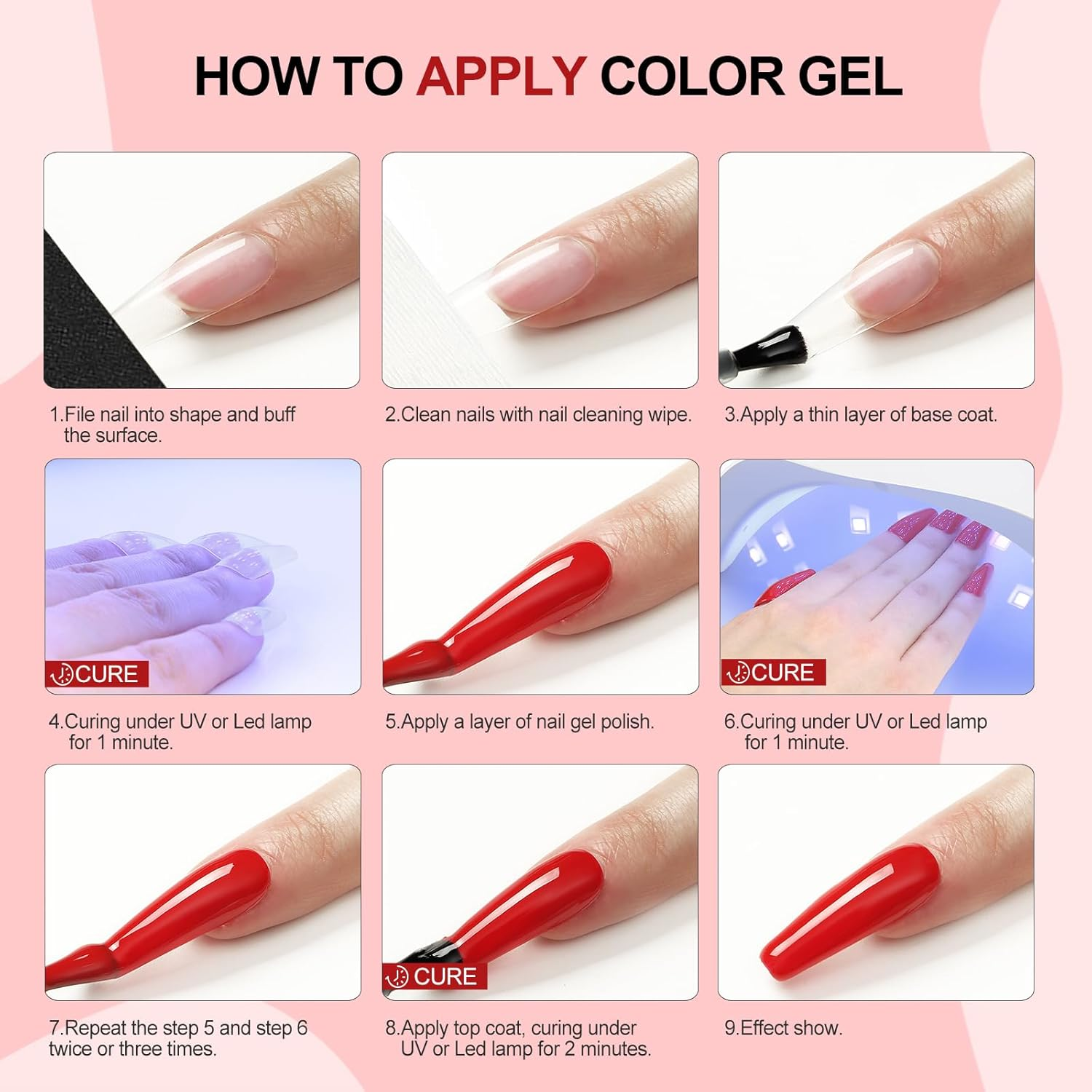 COSCELIA 53Ps Gel Nail Polish Kit with U V Light and Drill Starter 35 Fall Colors 5Pcs Top Base Coat LED Lamp Nail Art All Seasons Manicure Gifts for Women - 35Pc All Seasons Colors ( Collection 2) image number 5