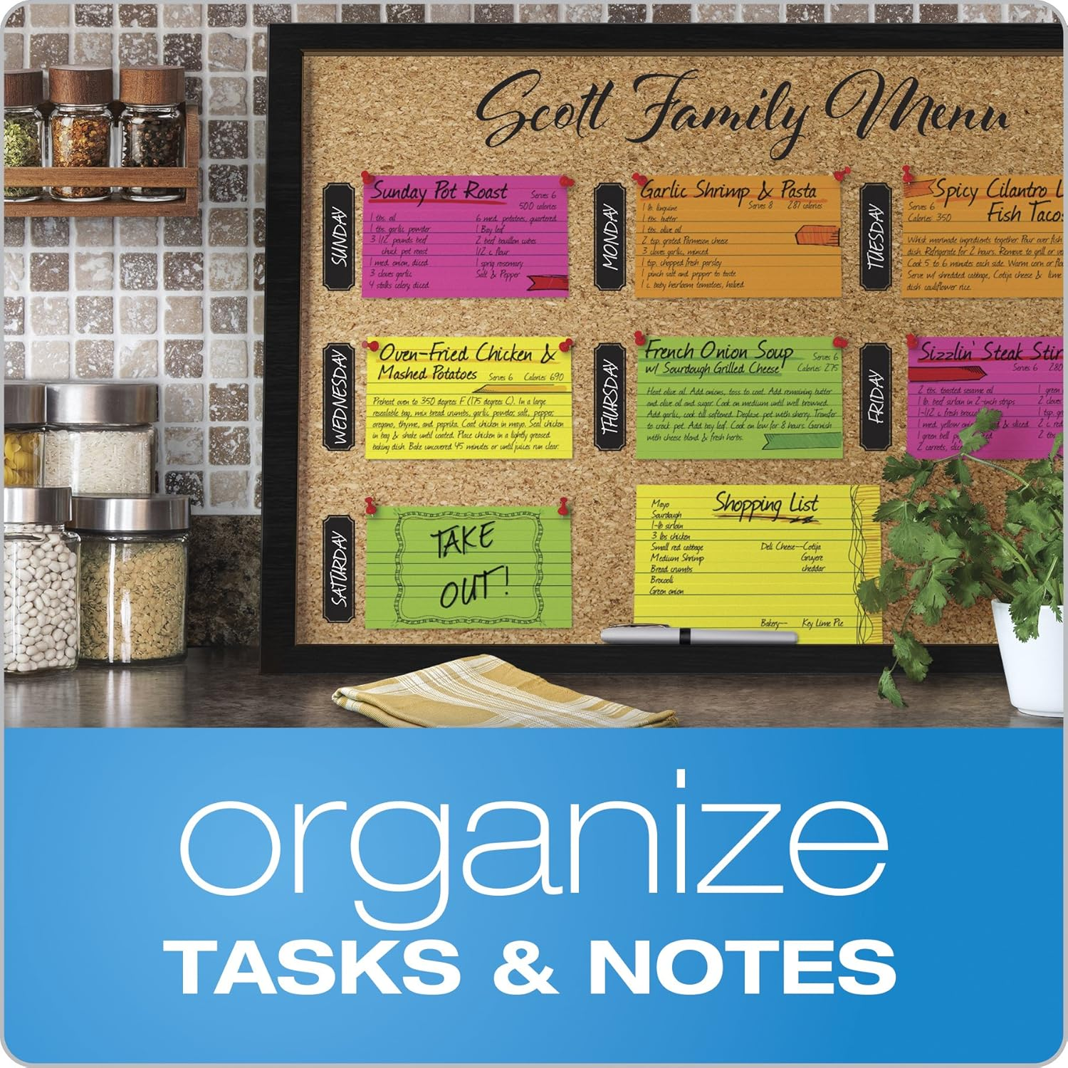 Oxford Glow Index Cards, 3" X 5", Ruled, Assorted Bright Colors, 100/Pack (40279) - 4 X 6 image number 1