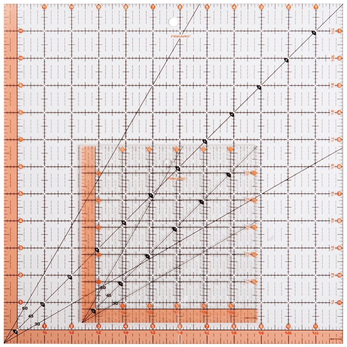 Fiskars Square Acrylic Ruler Set (187210-1001) image number 1