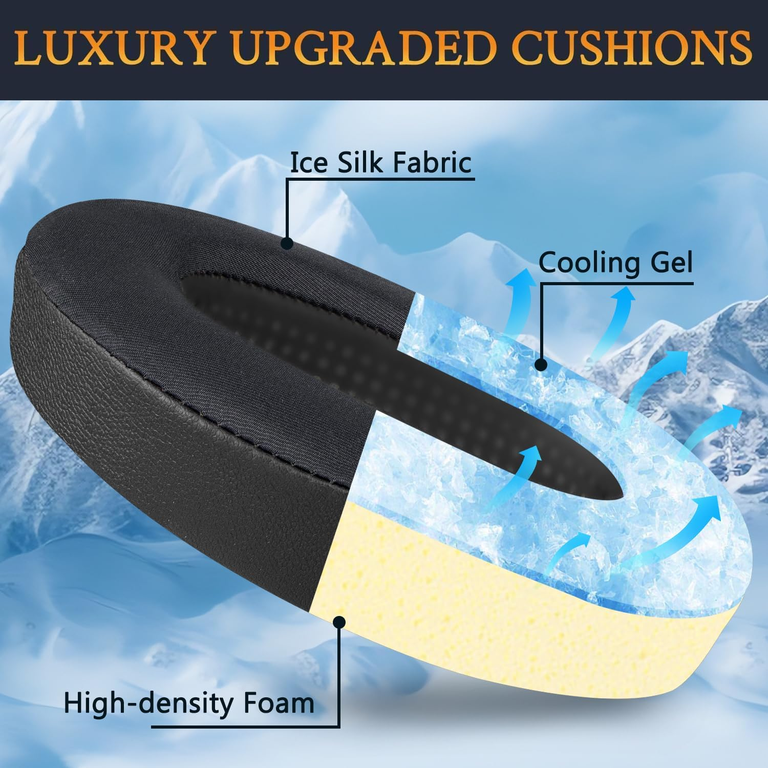 SOULWIT Cooling Gel Ear Pads for Sennheiser Hd599/Hd598/Se/Cs/Sr/Hd595/Hd569/Hd560S/Game Zero/G4Me Zero, Earpads Cushions for Pc37X/Pc38X/Pc350/Pxc350/Pxe350/Pc360/Hd380/Hd380-Pro - Black - Cooling Gel-Coffee image number 6