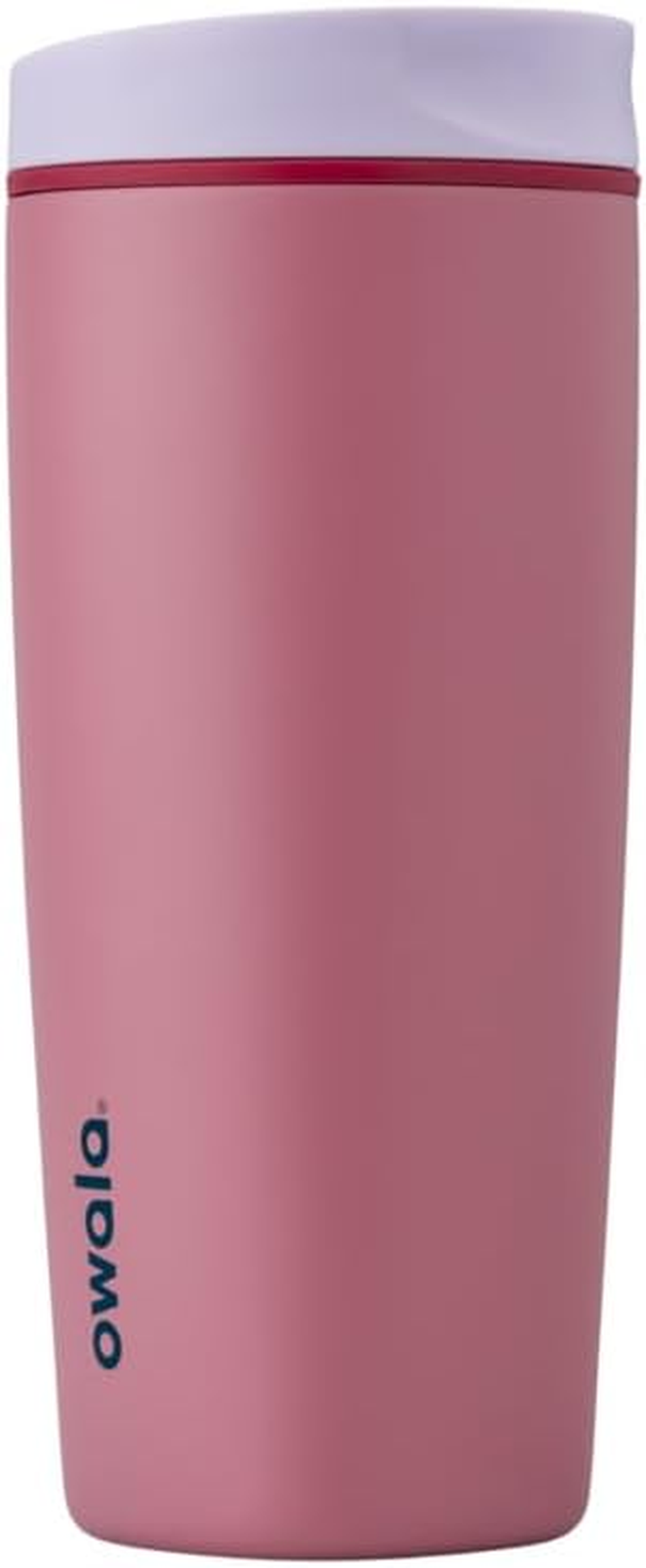 Owala Smoothsip Slider Insulated Stainless Steel Coffee Tumbler, Reusable Iced Coffee Cup, Hot Coffee Travel Mug, BPA Free 20 Oz, Pucker Up