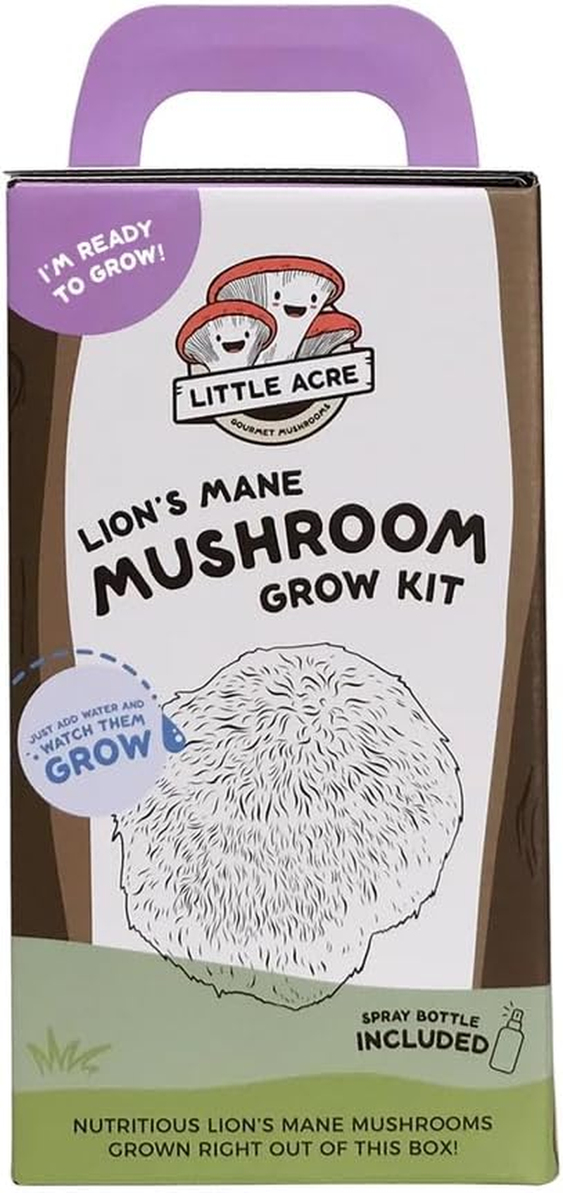 Little Acre Mushroom Kit, Lions Mane Mushrooms, Top Gardening Gift, Certified Organic (Lions Mane) image number 1