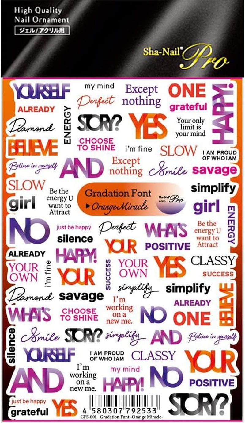 Sha-Nail Pro Gradation Font Orange Miracle