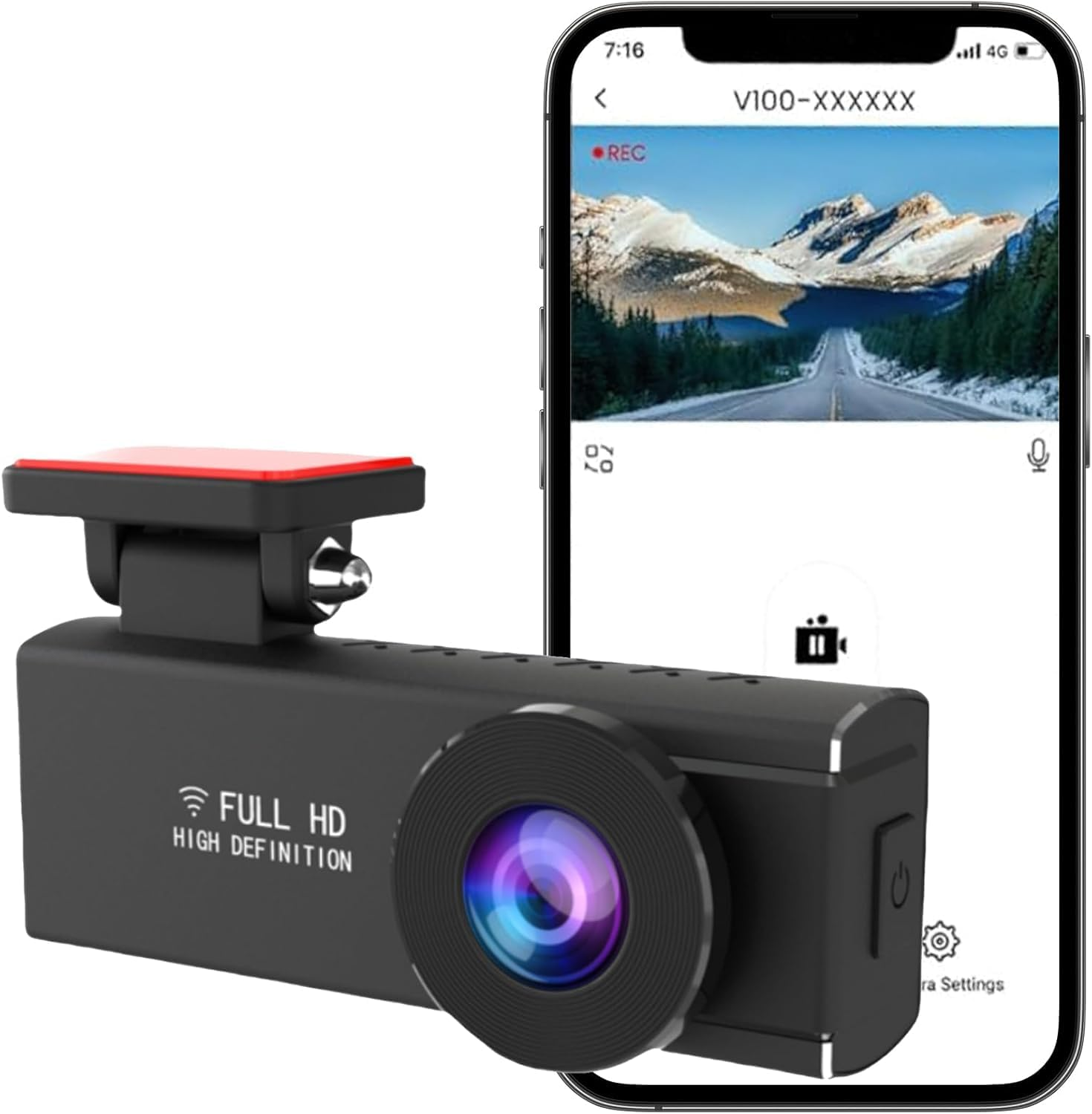 OBEST Wifi Dash Cam 2K,1.47-Inch Display,Car Dash Camera 120-Degree Advertising Lens,Car Video Night Vision,Support 128GB Max,Type-C Power Supply image number 6
