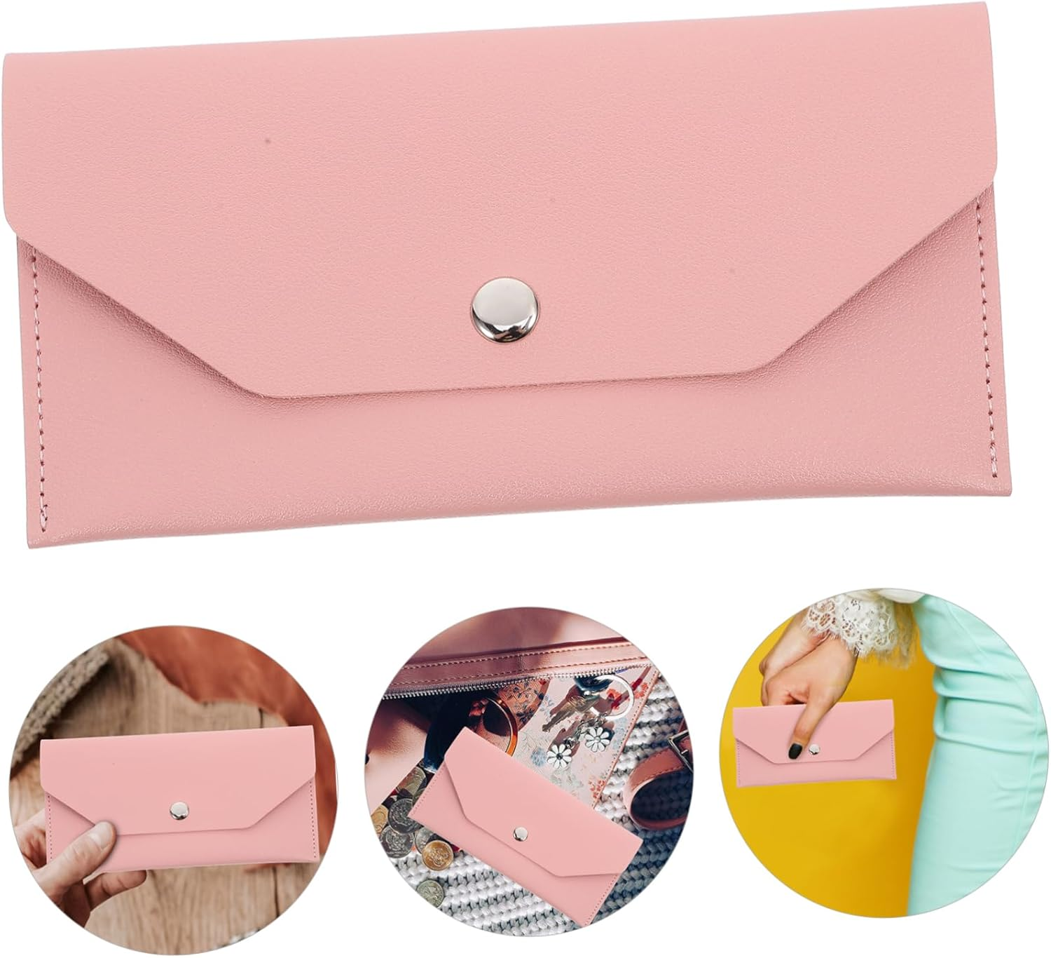 ROMISBABA Travel Organizer Passport Protector Cash Envelopes Bag Card Storage Holder for Travel image number 2