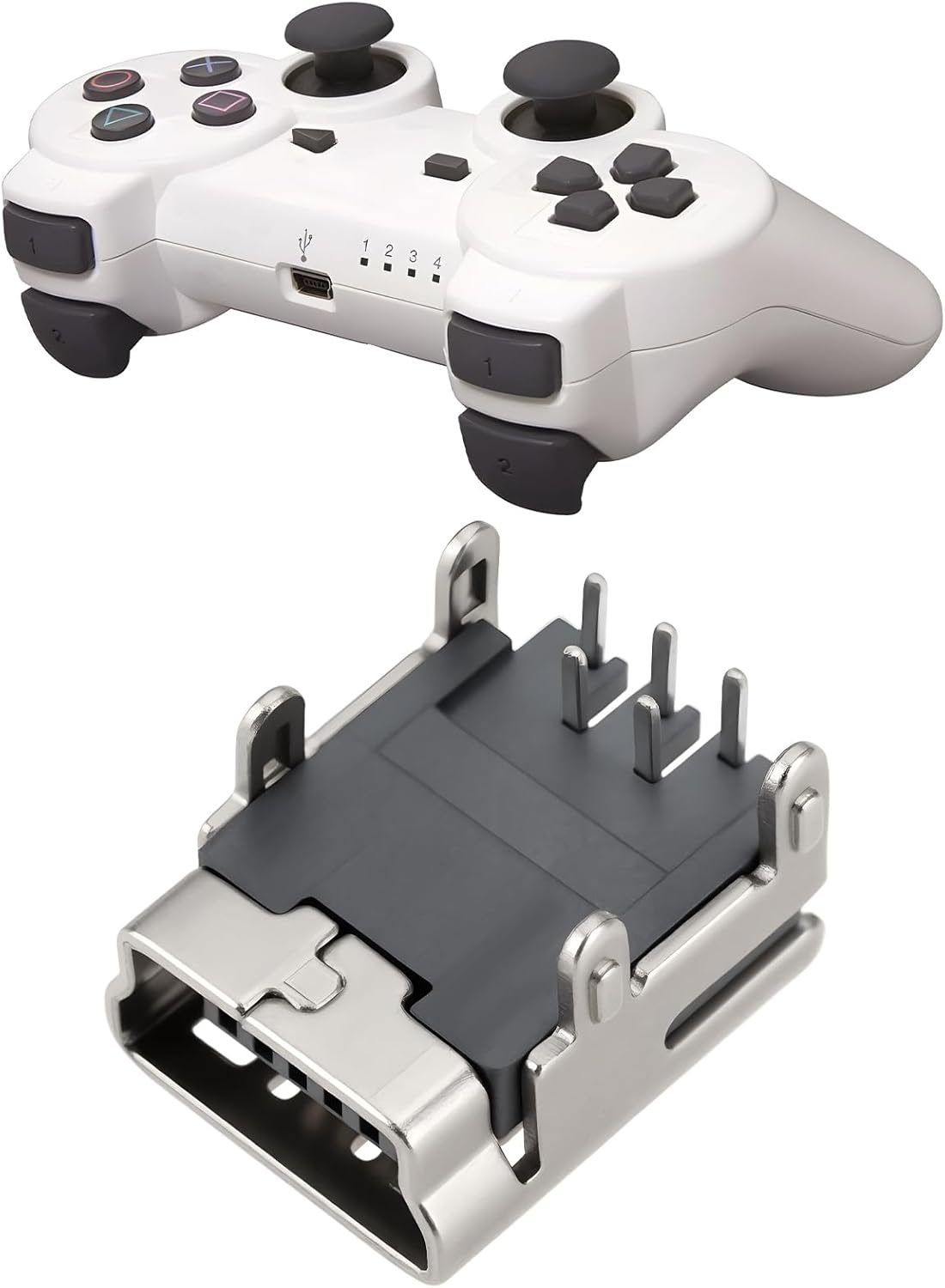 OTOTEC 5Pcs Mini USB Port Compatible with Playstation 3 4Pin Controller Power Socket image number 6